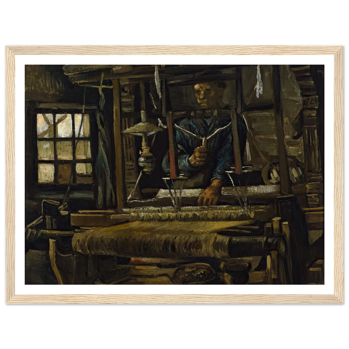 A Weaver’s Cottage (1884) Art Print | Vincent van Gogh - Framed Poster - 30x40 cm / 12x16″ - Black frame