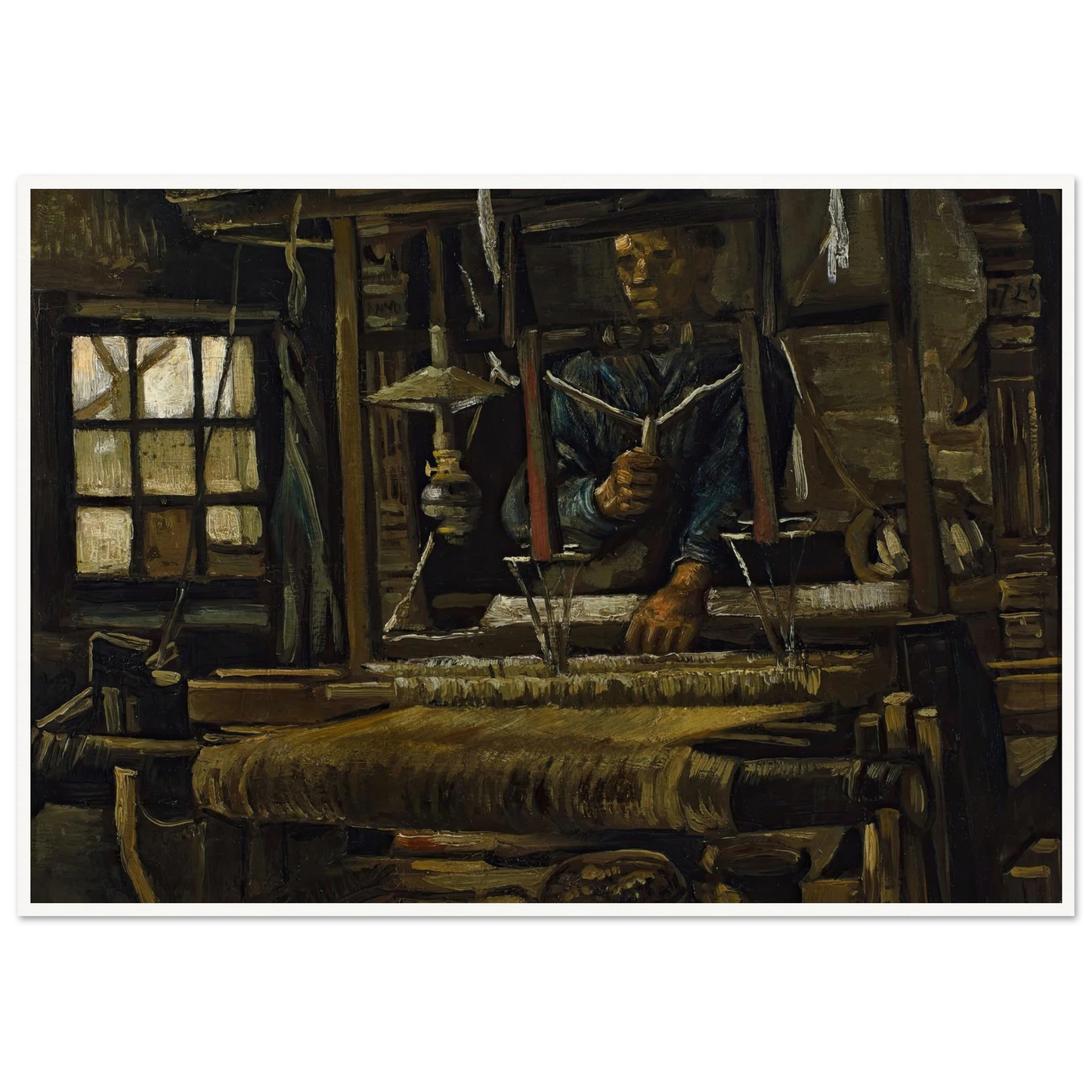 A Weaver’s Cottage (1884) Art Print | Vincent van Gogh - Framed Poster - 30x40 cm / 12x16″ - Black frame