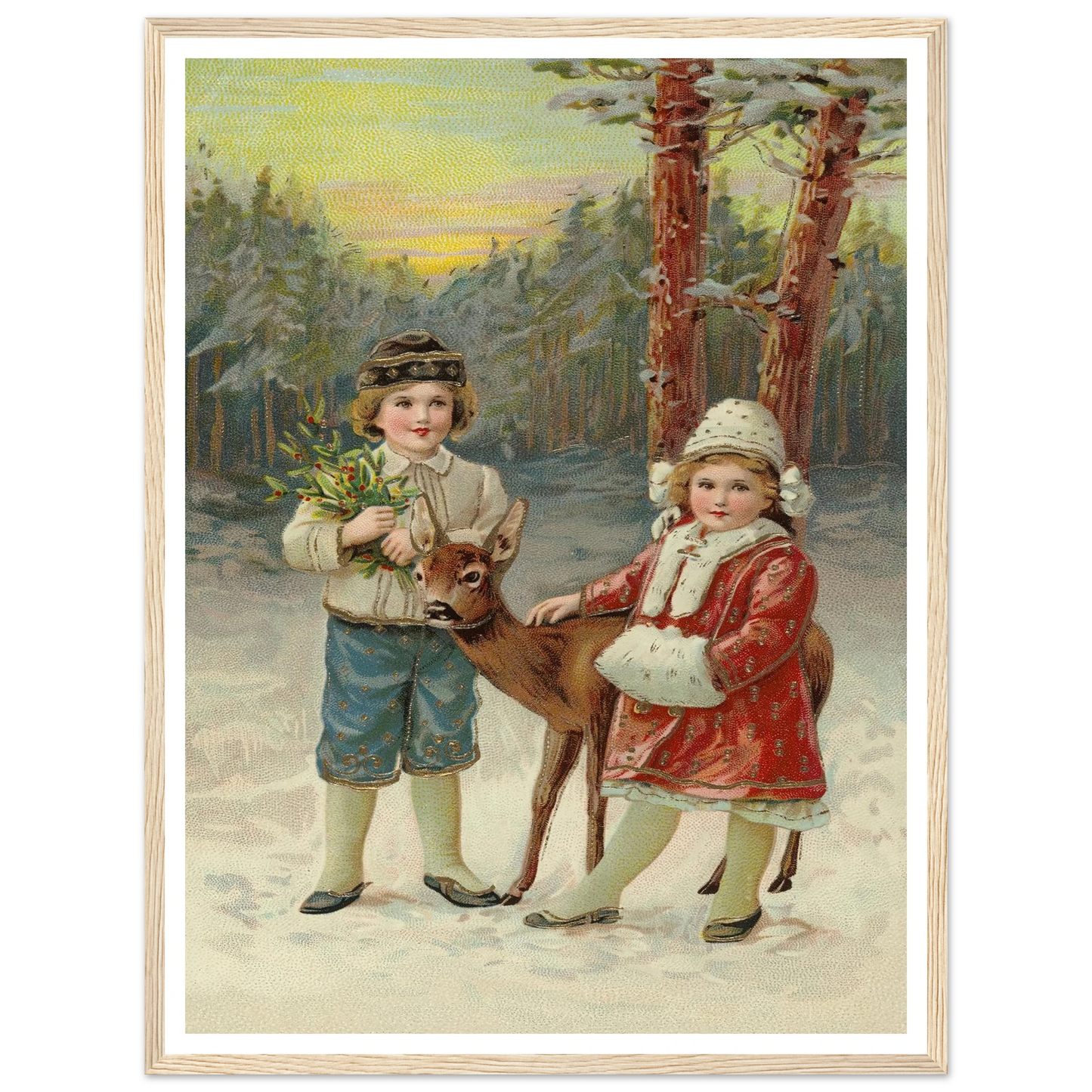 A Whispered Fawn Encounter - Framed Poster - 30x40 cm / 12x16″ - Black frame