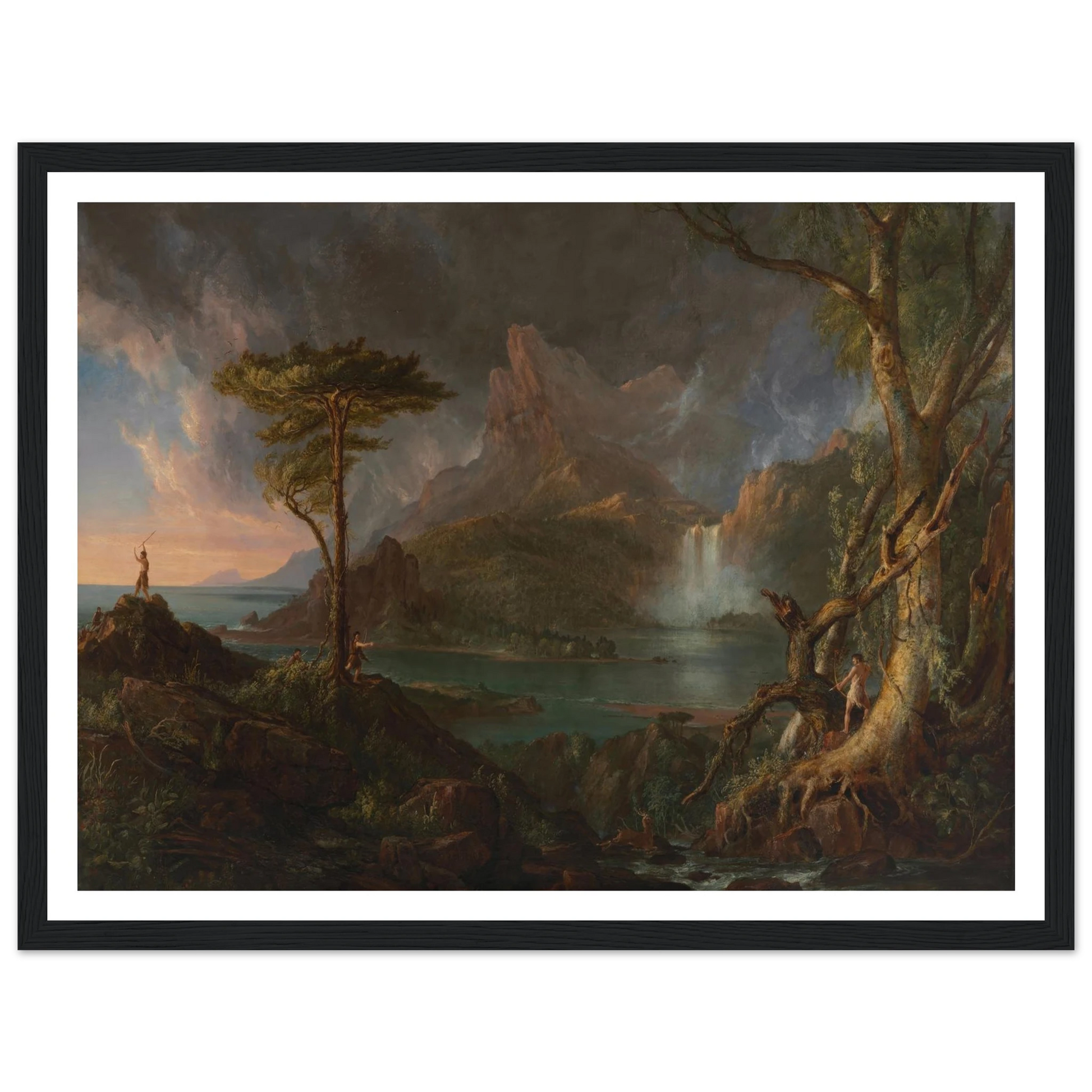 A Wild Scene (between 1831 and 1832) Art Print | Thomas Cole - Framed Poster - 30x40 cm / 12x16″ - Black frame