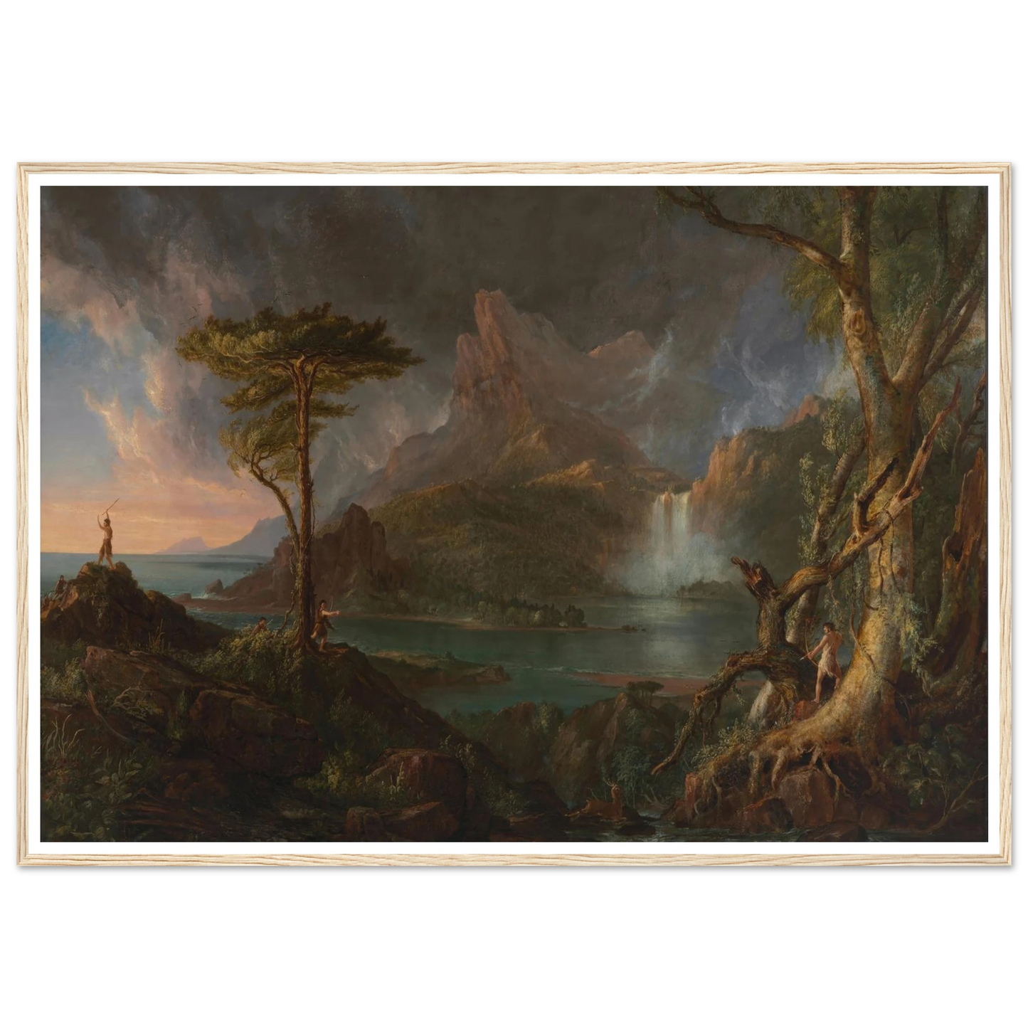 A Wild Scene (between 1831 and 1832) Art Print | Thomas Cole - Framed Poster - 30x40 cm / 12x16″ - Black frame