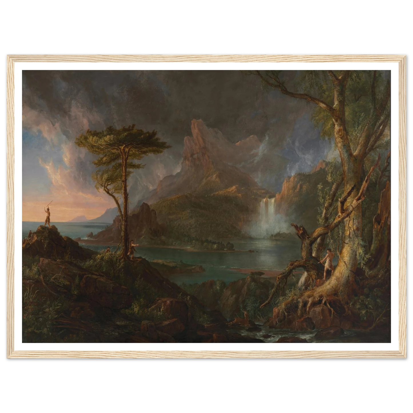 A Wild Scene (between 1831 and 1832) Art Print | Thomas Cole - Framed Poster - 30x40 cm / 12x16″ - Black frame