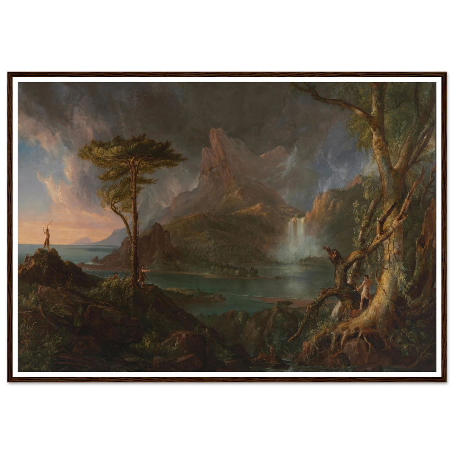 A Wild Scene (between 1831 and 1832) Art Print | Thomas Cole - Framed Poster - 30x40 cm / 12x16″ - Black frame