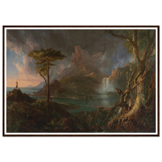 A Wild Scene (between 1831 and 1832) Art Print | Thomas Cole - Framed Poster - 30x40 cm / 12x16″ - Black frame