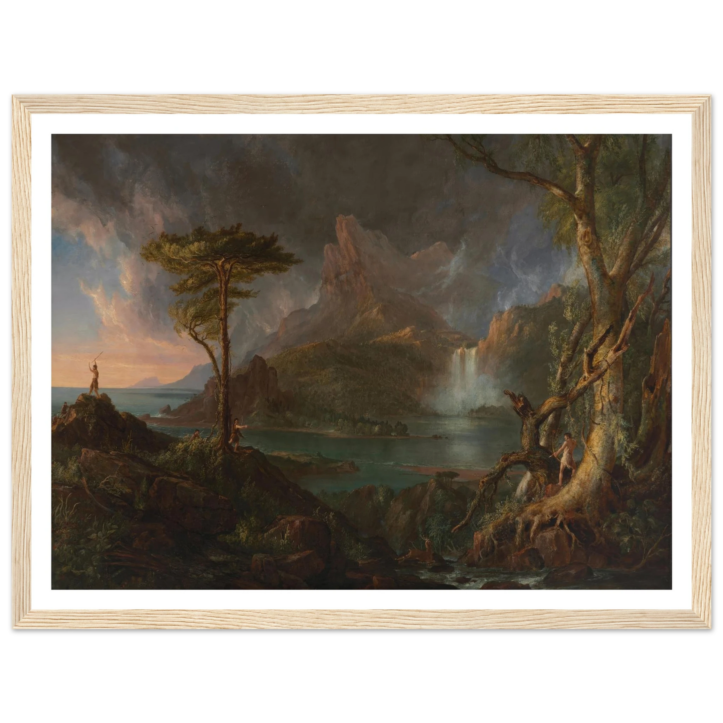 A Wild Scene (between 1831 and 1832) Art Print | Thomas Cole - Framed Poster - 30x40 cm / 12x16″ - Black frame