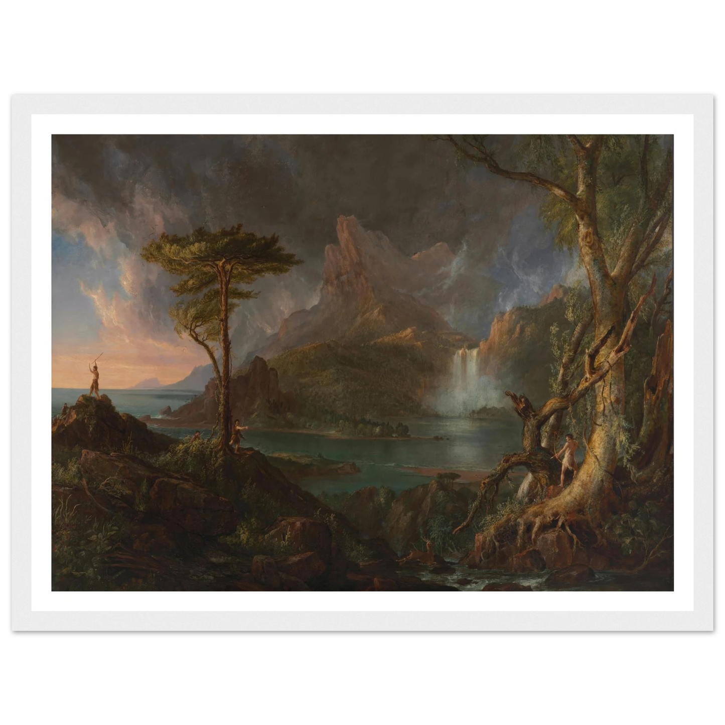 A Wild Scene (between 1831 and 1832) Art Print | Thomas Cole - Framed Poster - 30x40 cm / 12x16″ - Black frame