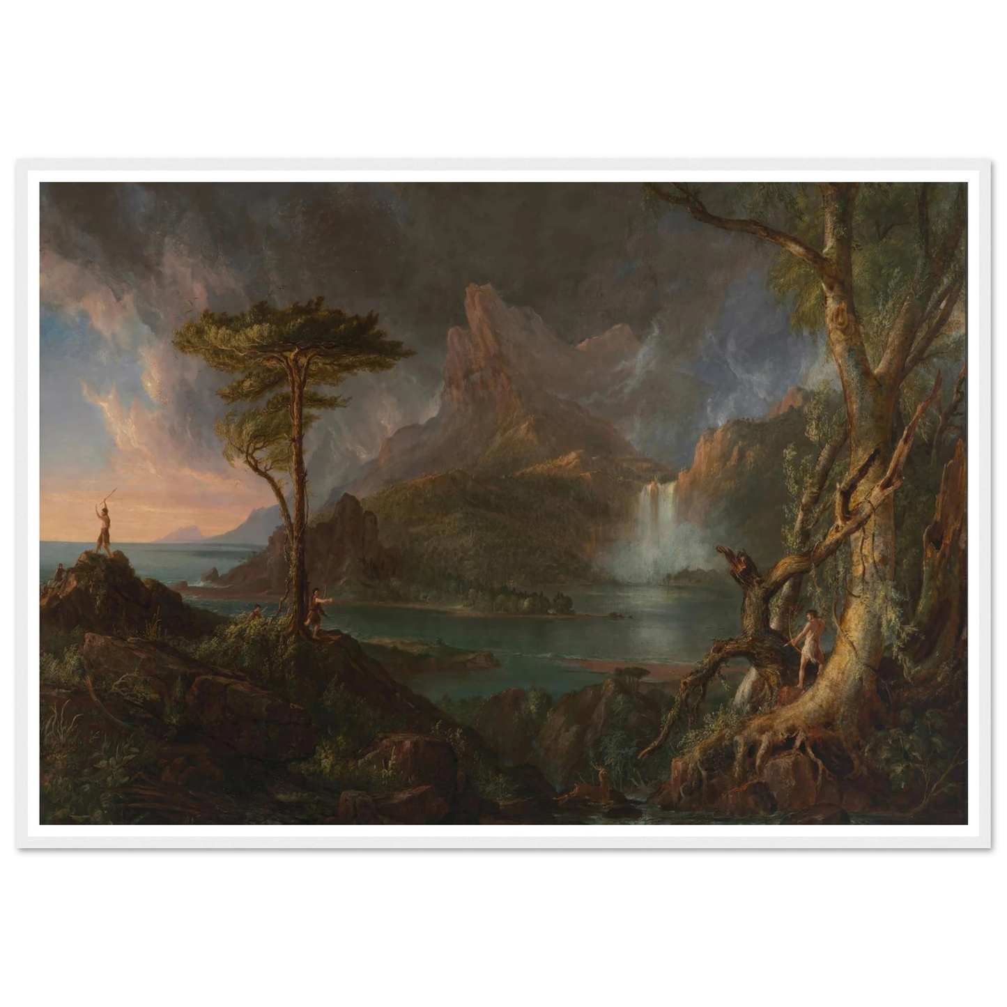 A Wild Scene (between 1831 and 1832) Art Print | Thomas Cole - Framed Poster - 30x40 cm / 12x16″ - Black frame