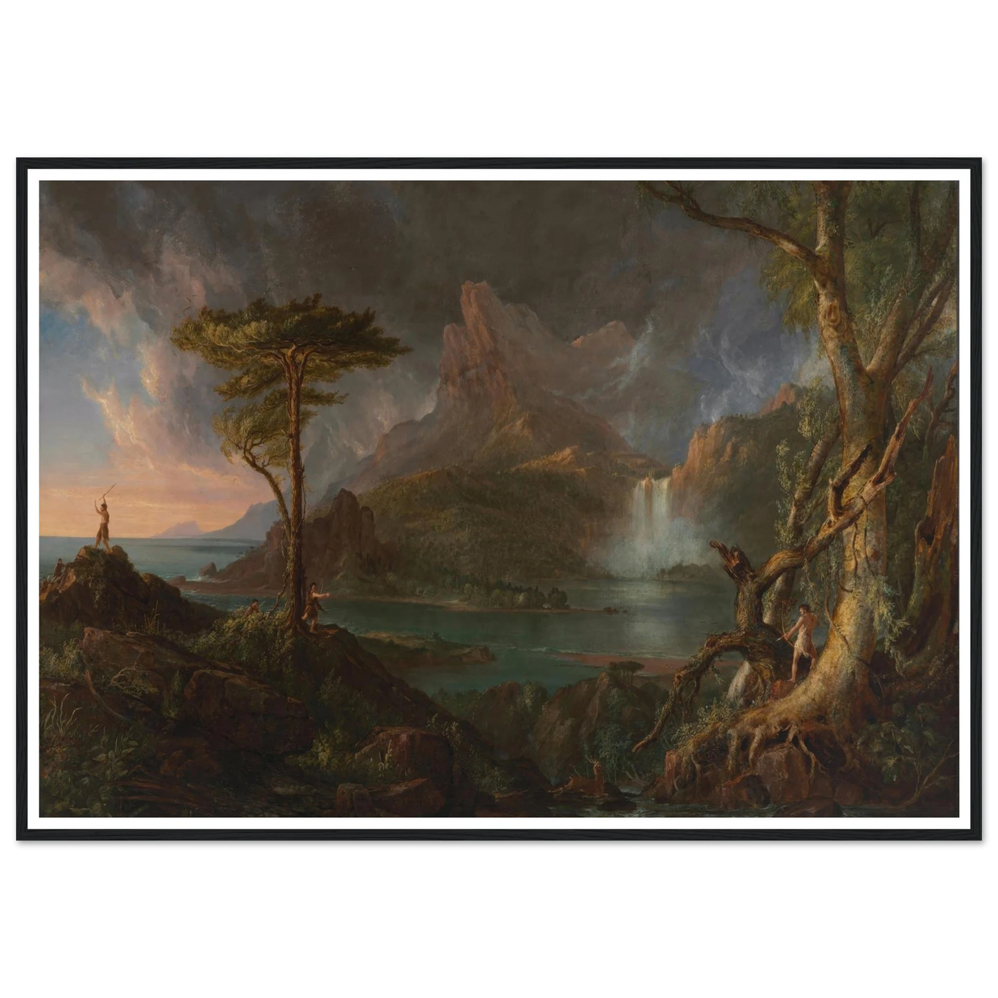 A Wild Scene (between 1831 and 1832) Art Print | Thomas Cole - Framed Poster - 30x40 cm / 12x16″ - Black frame