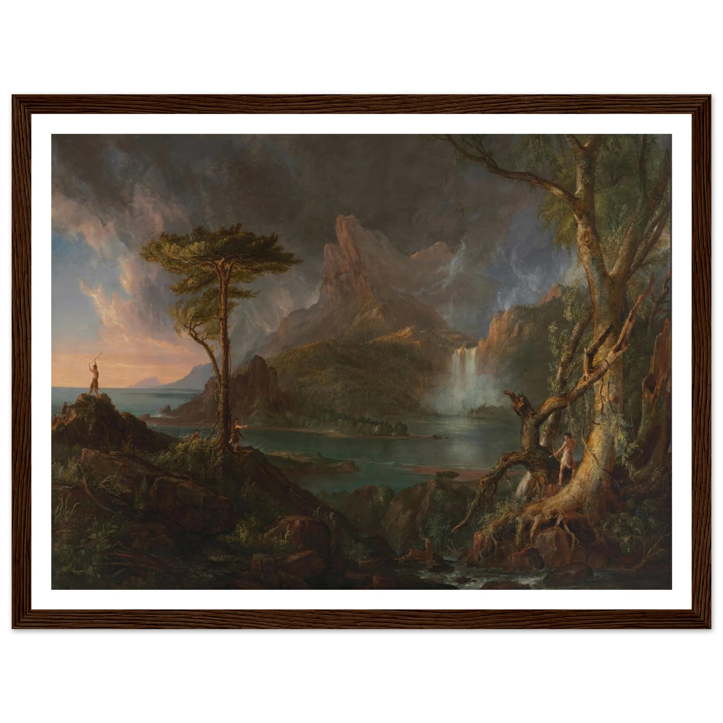 A Wild Scene (between 1831 and 1832) Art Print | Thomas Cole - Framed Poster - 30x40 cm / 12x16″ - Black frame