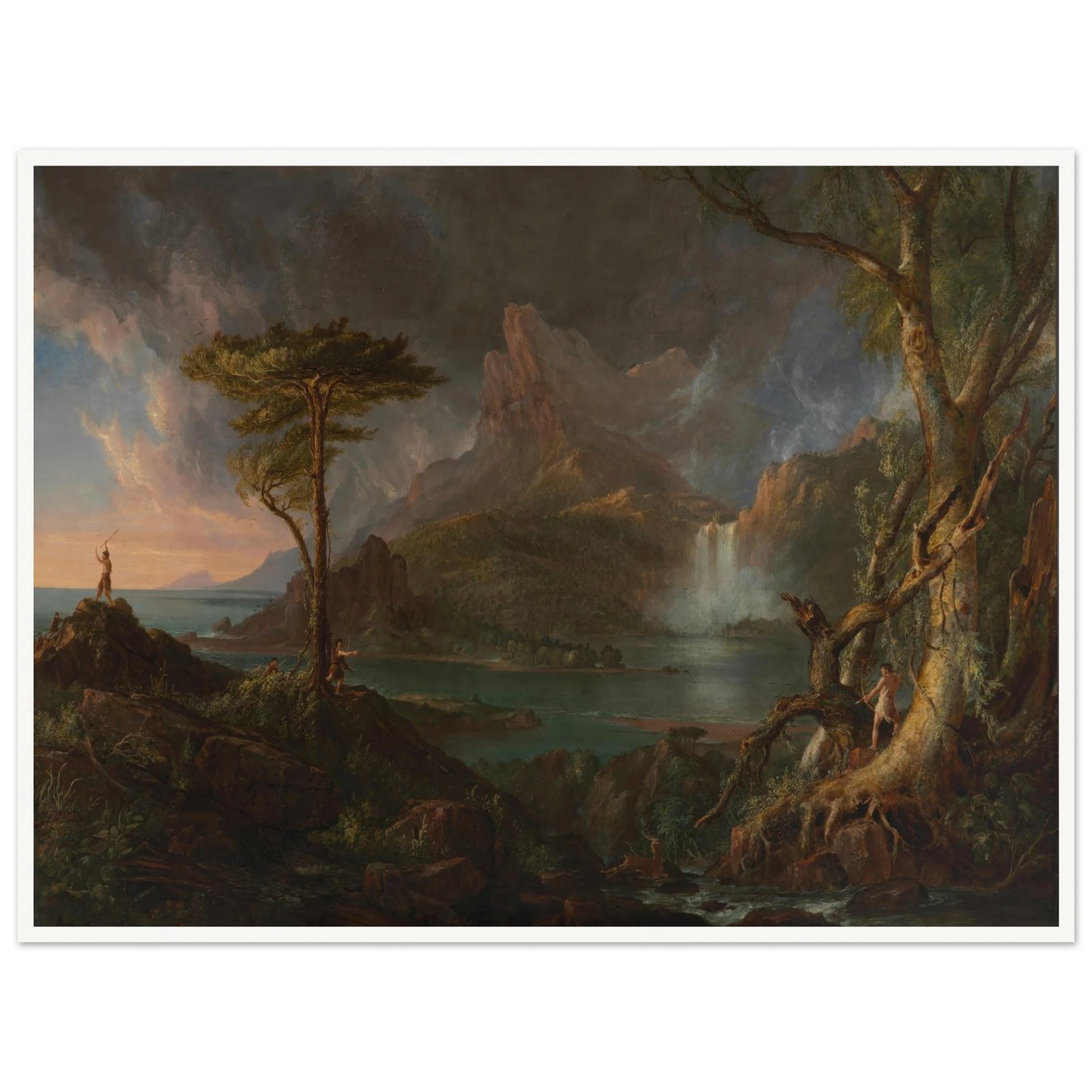 A Wild Scene (between 1831 and 1832) Art Print | Thomas Cole - Framed Poster - 30x40 cm / 12x16″ - Black frame
