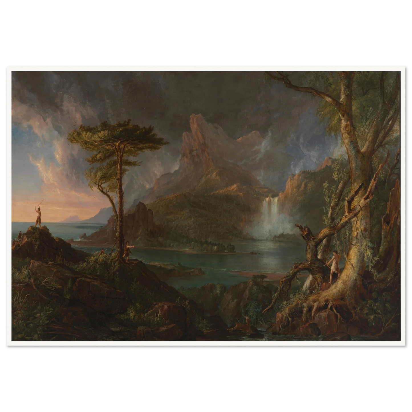 A Wild Scene (between 1831 and 1832) Art Print | Thomas Cole - Framed Poster - 30x40 cm / 12x16″ - Black frame