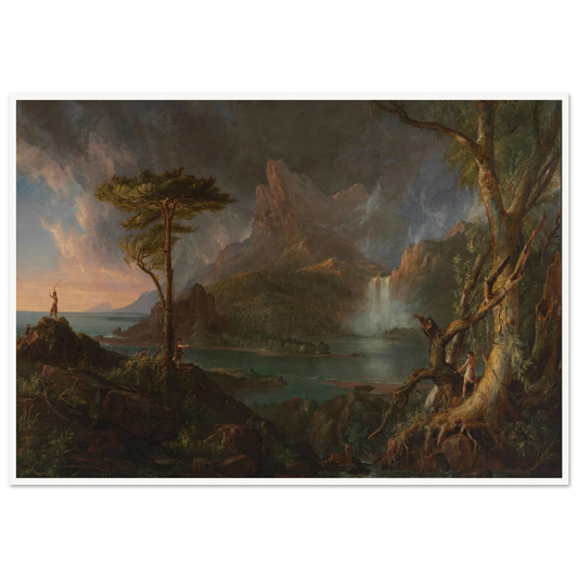 A Wild Scene (between 1831 and 1832) Art Print | Thomas Cole - Framed Poster - 30x40 cm / 12x16″ - Black frame