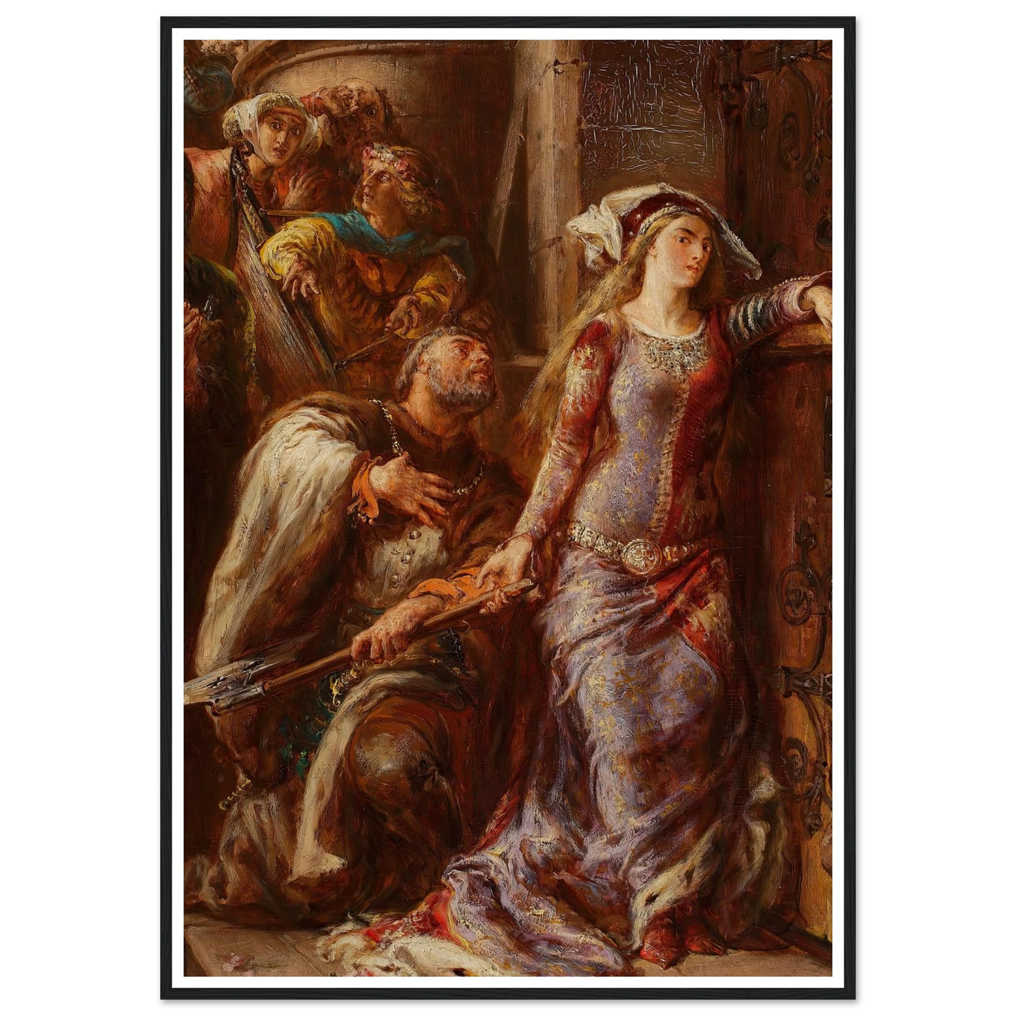 Queen Jadwiga and Dymitr of Goraj (1882) Art Print | Jan Matejko-Quipham Collections