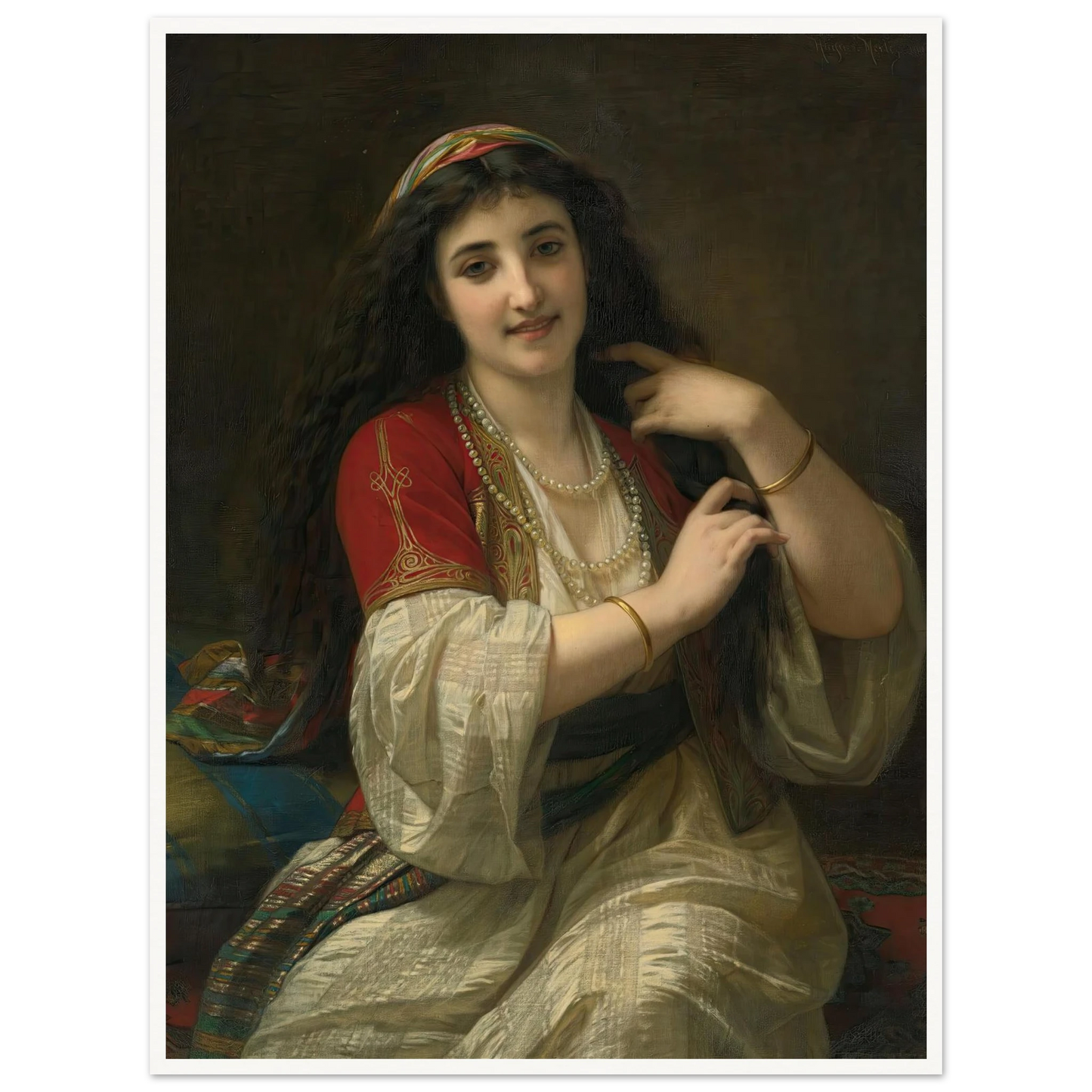 A Turkish Beauty (1868) Art Print | Hugues Merle-Quipham Collections