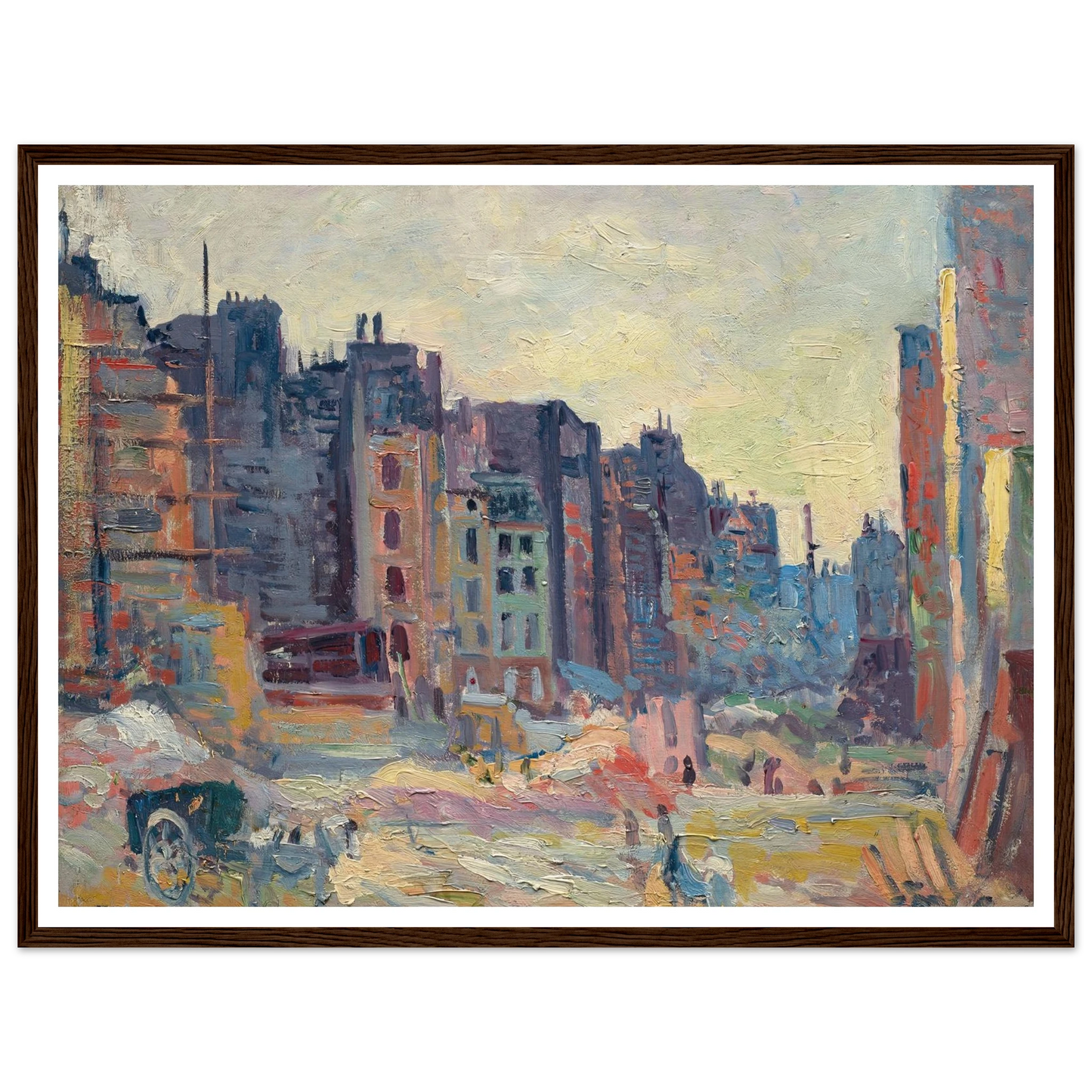 Paris, Le percement de la rue Réaumur (1907-08) Art Print | Maximilien Luce-Quipham Collections