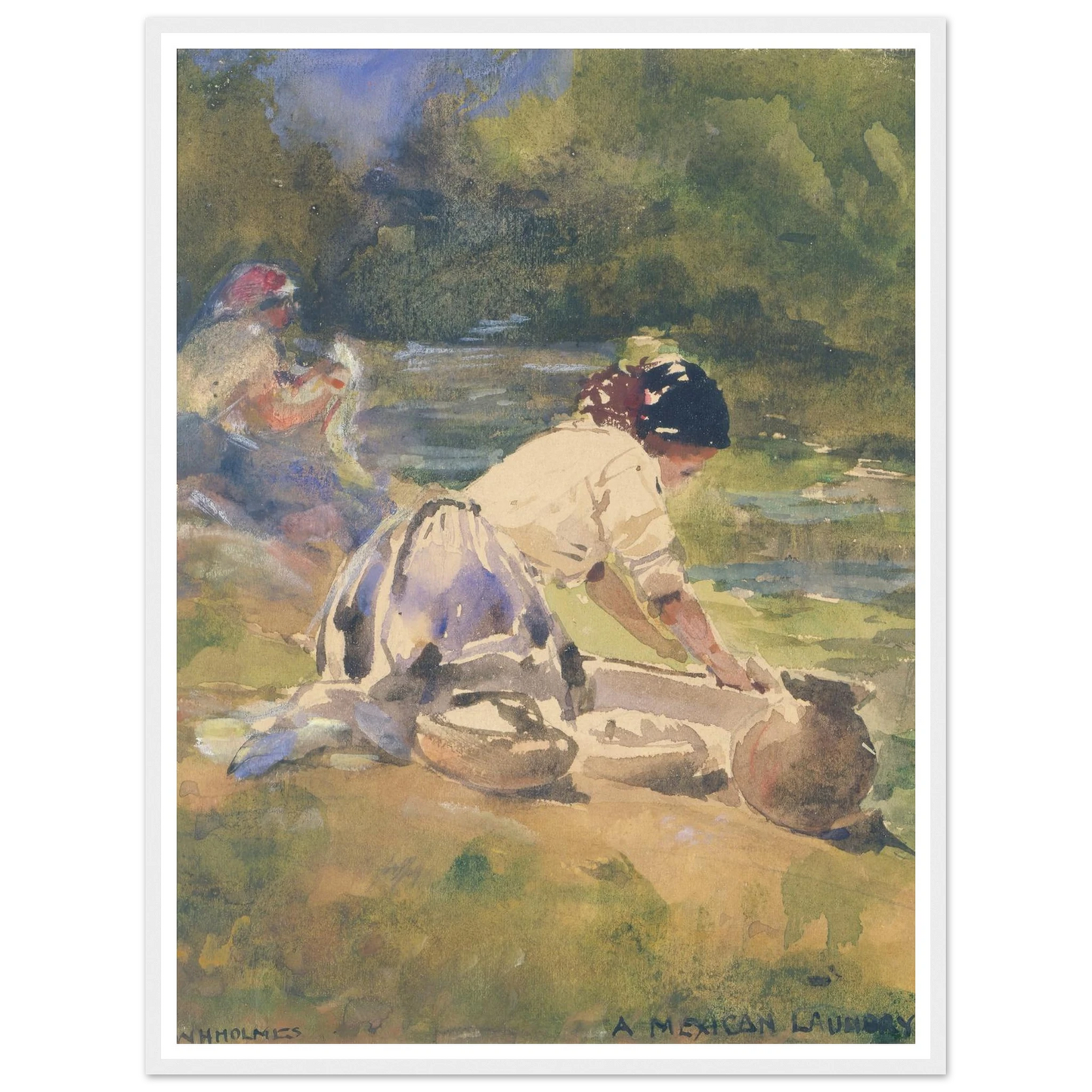 A Mexican Laundry (1895) Art Print | William Henry Holmes-Quipham Collections