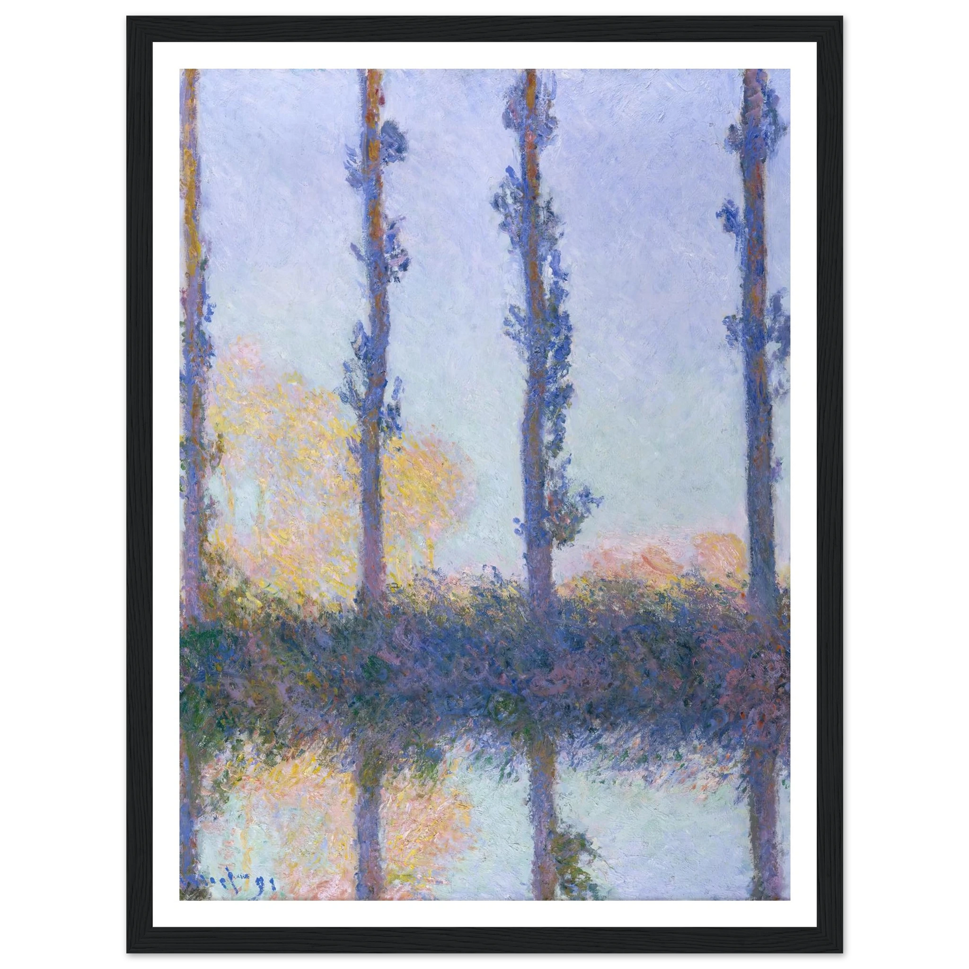 The Four Trees (1891) Art Print | Claude Monet-Quipham Collections