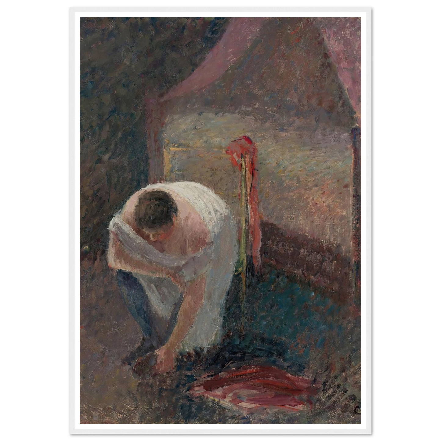 Femme En Chemise Près D’un Lit (circa 1896) Art Print | Camille Pissarro-Quipham Collections