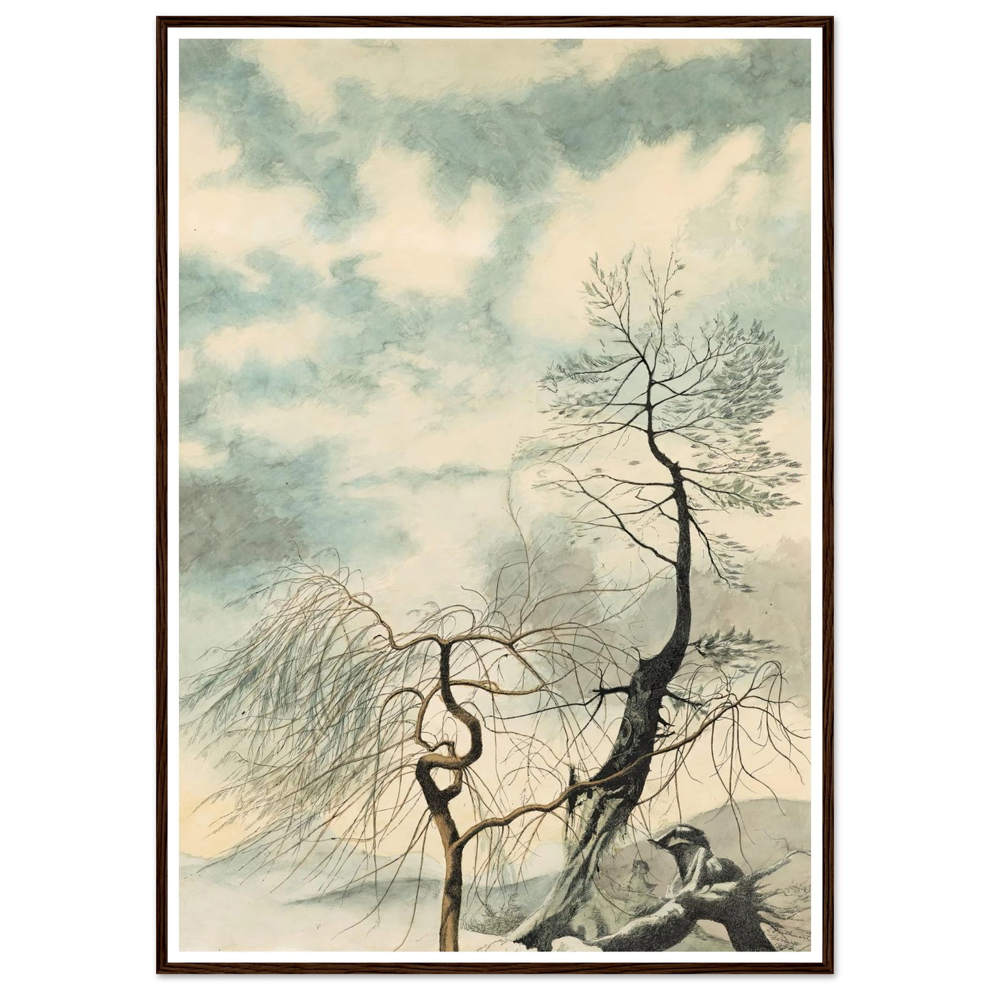 Arbres hivernaux (1942) Art Print | Leon Spilliaert-Quipham Collections