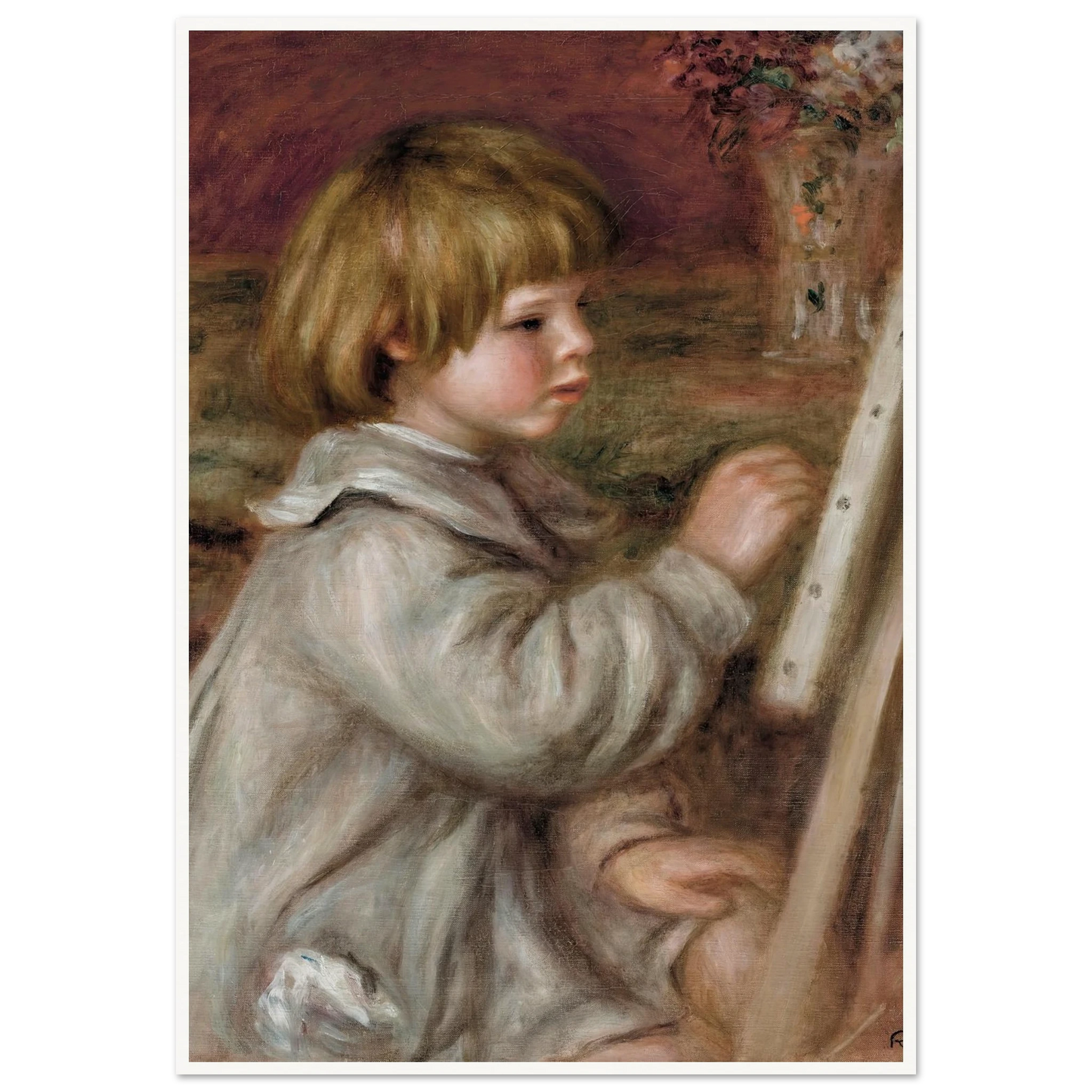 Le petit peintre (Claude Renoir) (1907) Art Print | Pierre Auguste Renoir-Quipham Collections
