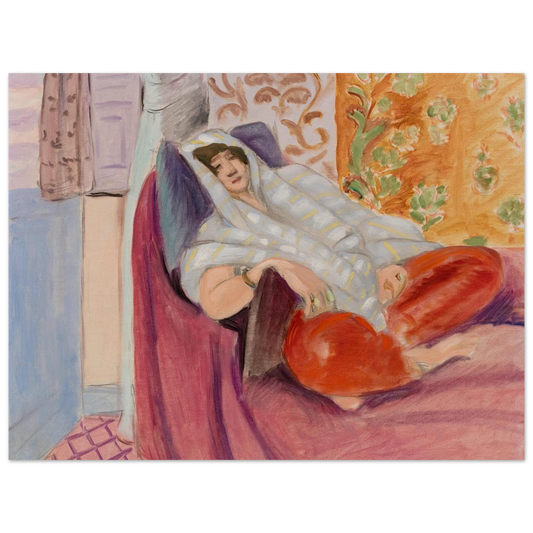 Woman Reclining (1921) Art Print | Henri Matisse-Quipham Collections