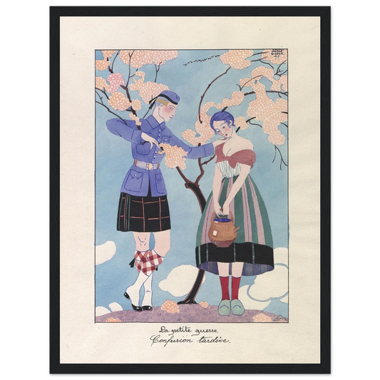 La petite guerre. Confusion tardive (1915) Art Print | George Barbier-Quipham Collections