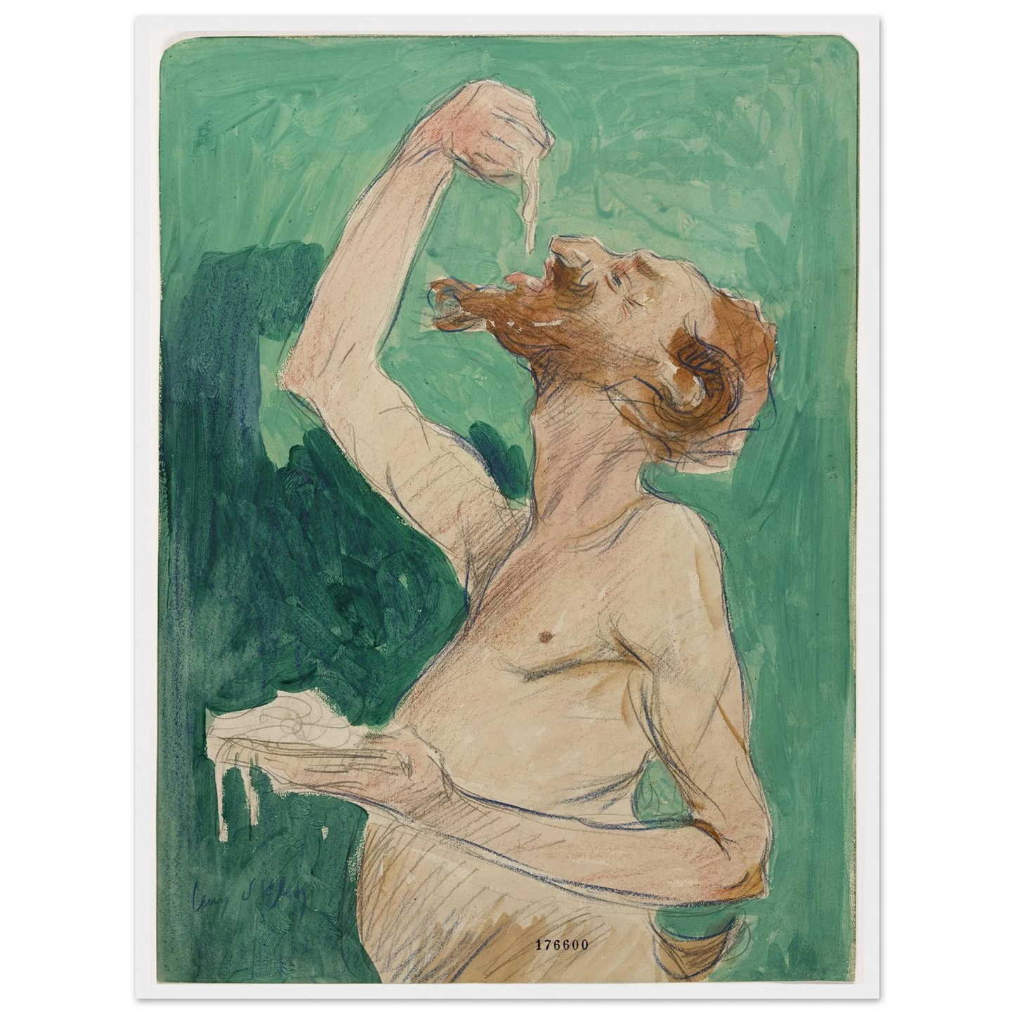 Faune mangeant des spaghettis (1920) Art Print | Jean Dylen-Quipham Collections