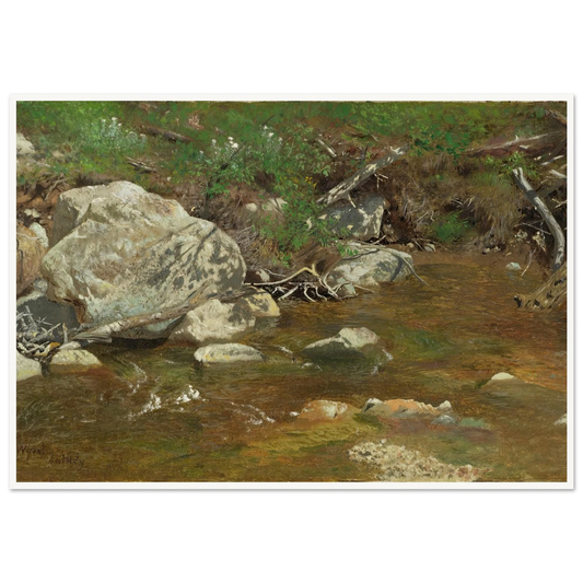 Mountain Brook; A Study (between ca. 1863 and 1869) Art Print | Alexander Helwig Wyant-Quipham Collections