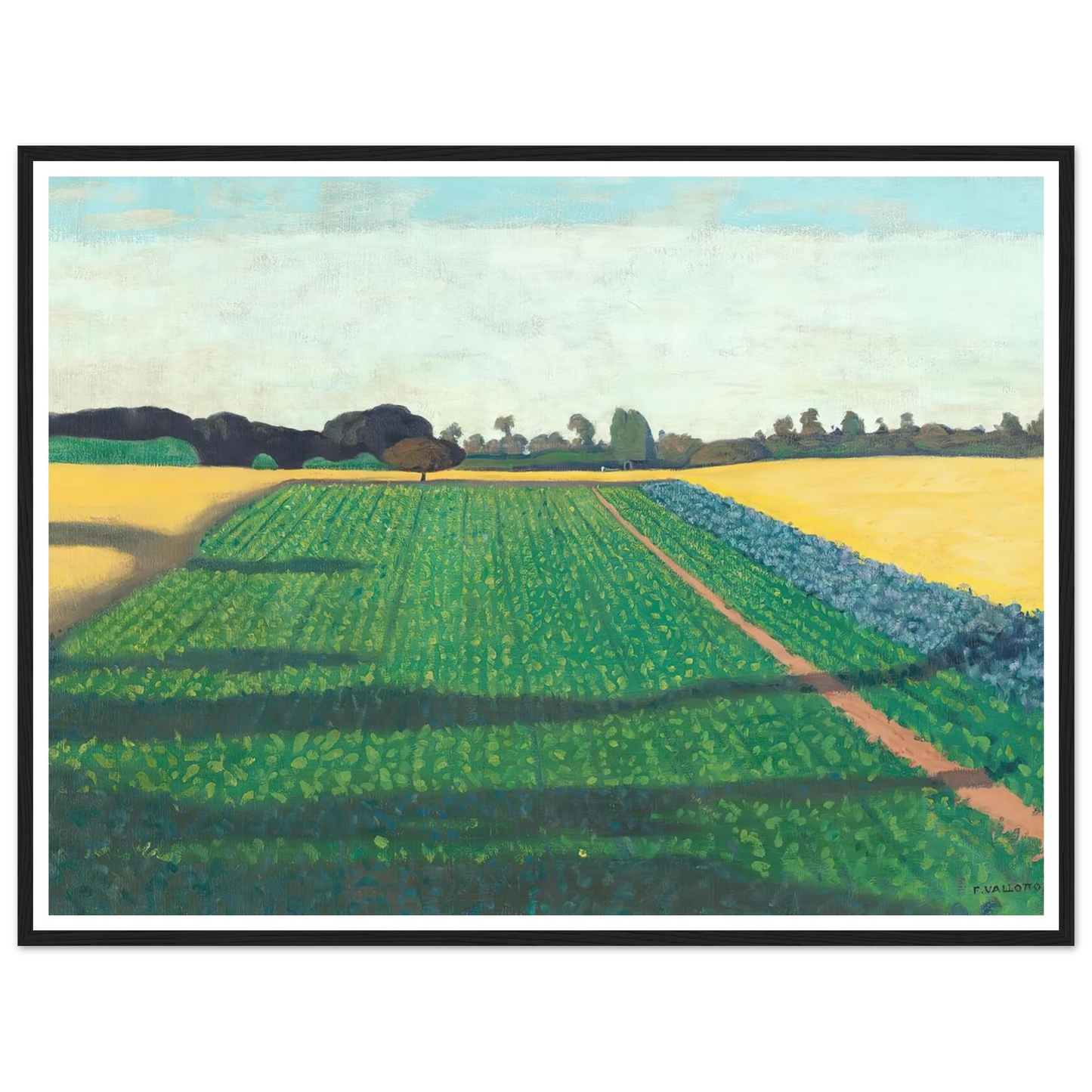 The Fields, Plateau Of Red Cross (1914) Art Print | Felix Vallotton-Quipham Collections
