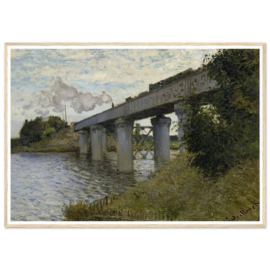 The Railroad bridge in Argenteuil (1873 - 1874) Art Print | Claude Monet-Quipham Collections
