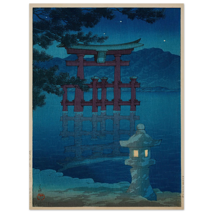 Hoshizukiyo Miyajima (Starlit Night at Miyajima) (1928) Art Print | Kawase Hasui-Quipham Collections