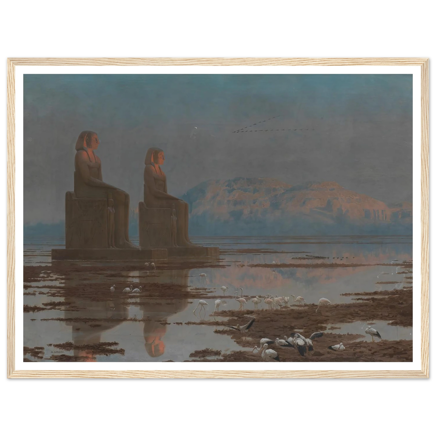 The Nile in flood, Thebes Art Print | Jean Leon Gerome-Quipham Collections