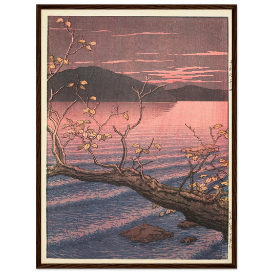 Towadako noguchi (Towada Lake Aomori) (1932) Art Print | Kawase Hasui - Framed Poster - 30x40 cm / 12x16″ - Black frame
