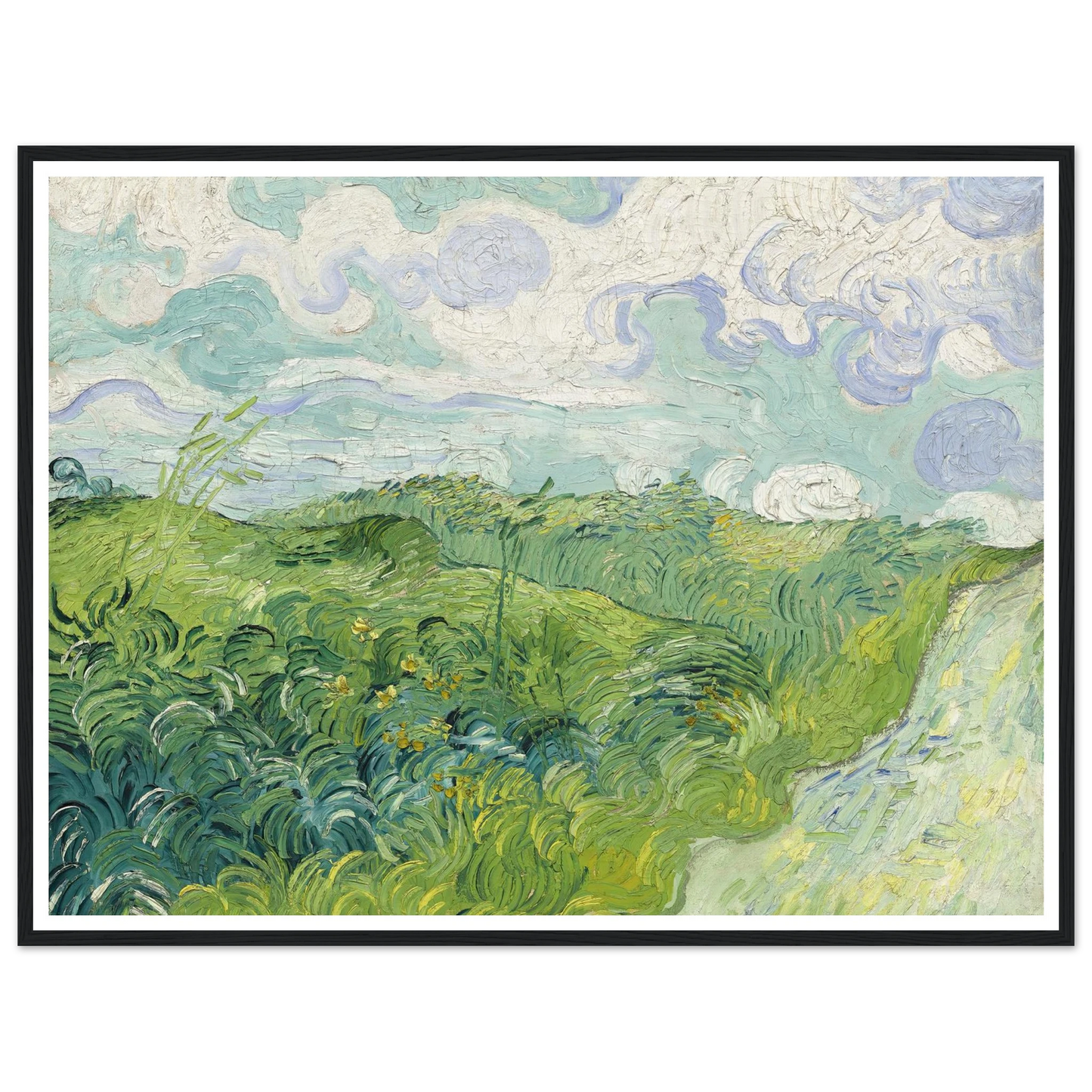 Green Wheat Fields, Auvers (1890) Art Print | Vincent van Gogh-Quipham Collections