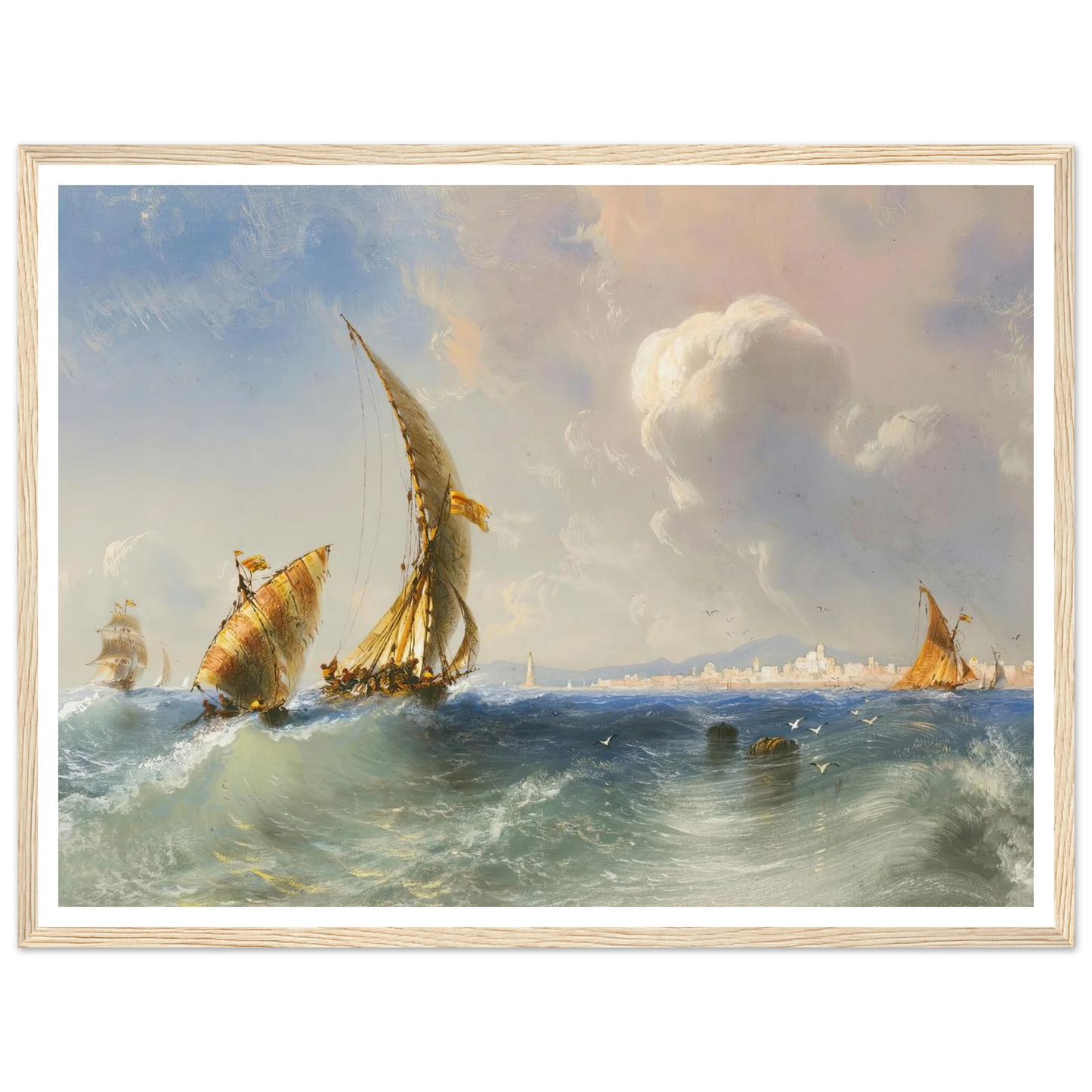 High Seas Near Alicante Art Print | Carlo Bossoli-Quipham Collections