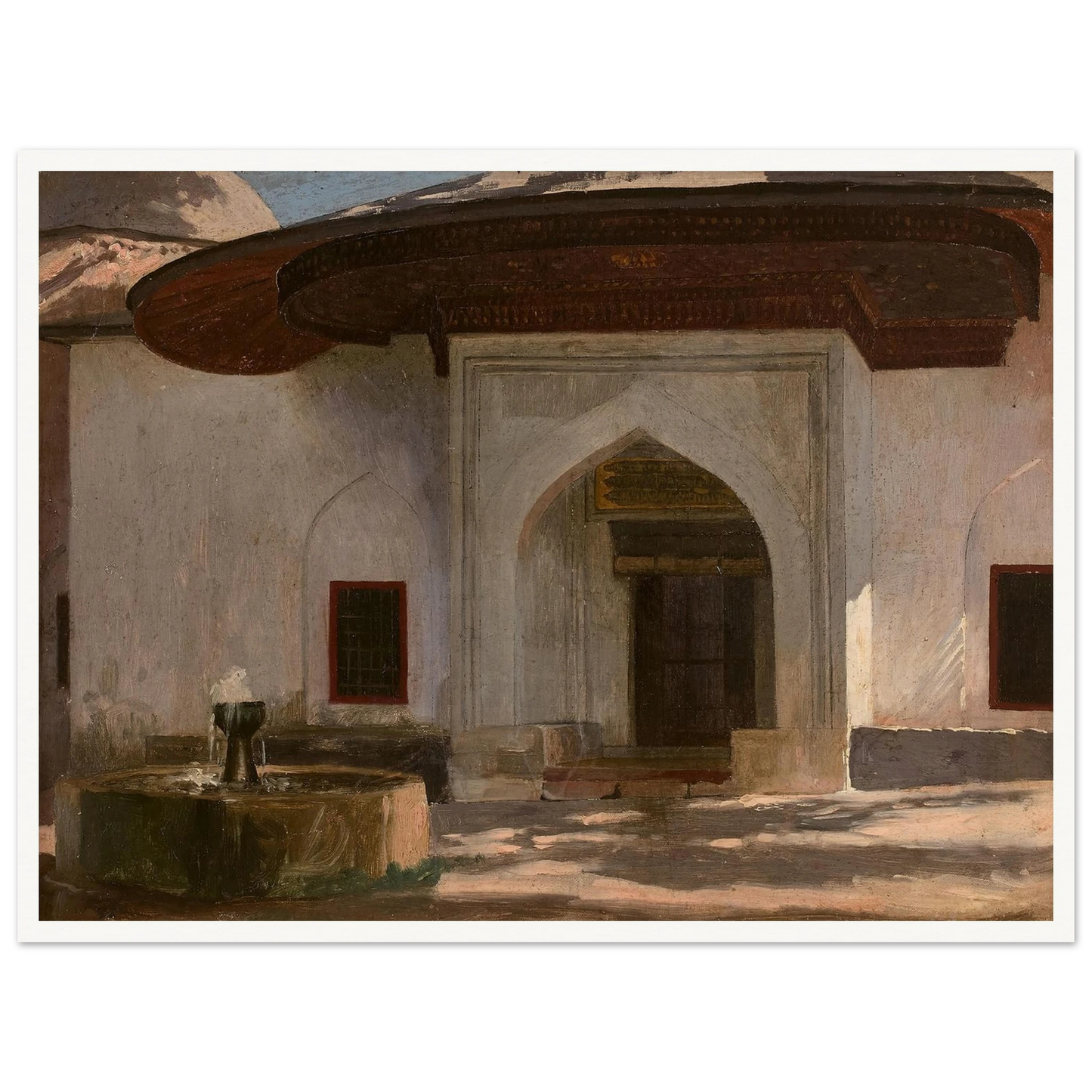 Fontaine à l’entrée d’un monument, probablement en Egypte Art Print | Jean Leon Gerome-Quipham Collections