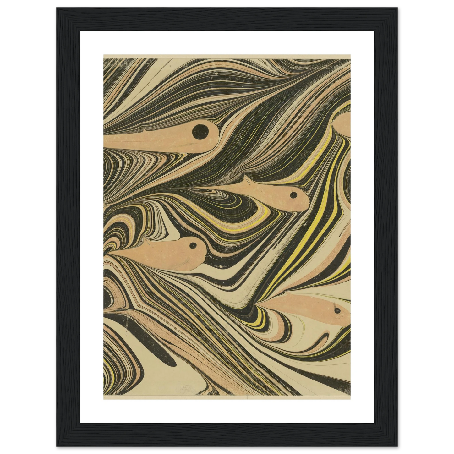 Marmorpapier (mit Fischmotiven) (1903 - 1907) Art Print | Josef Hoffmann-Quipham Collections