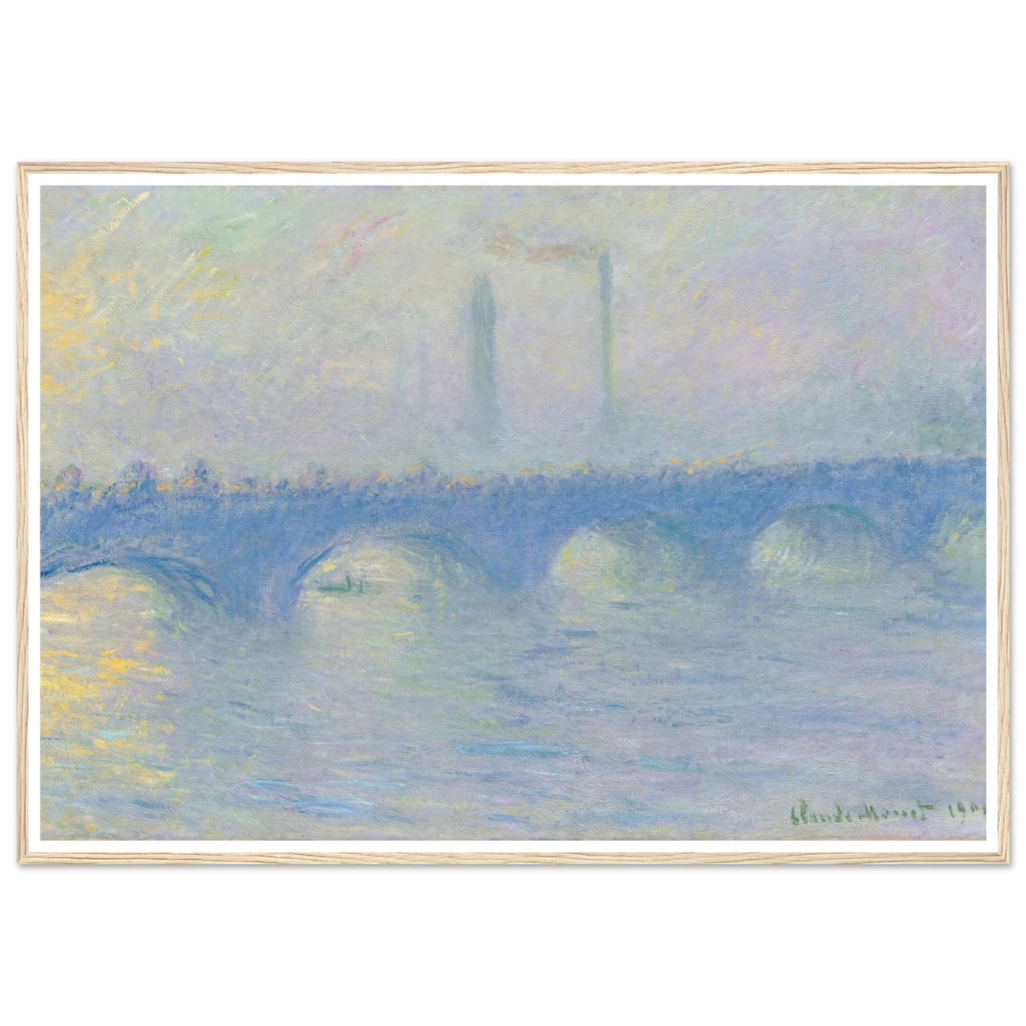Waterloo Bridge, effet de brume (1904) Art Print | Claude Monet-Quipham Collections