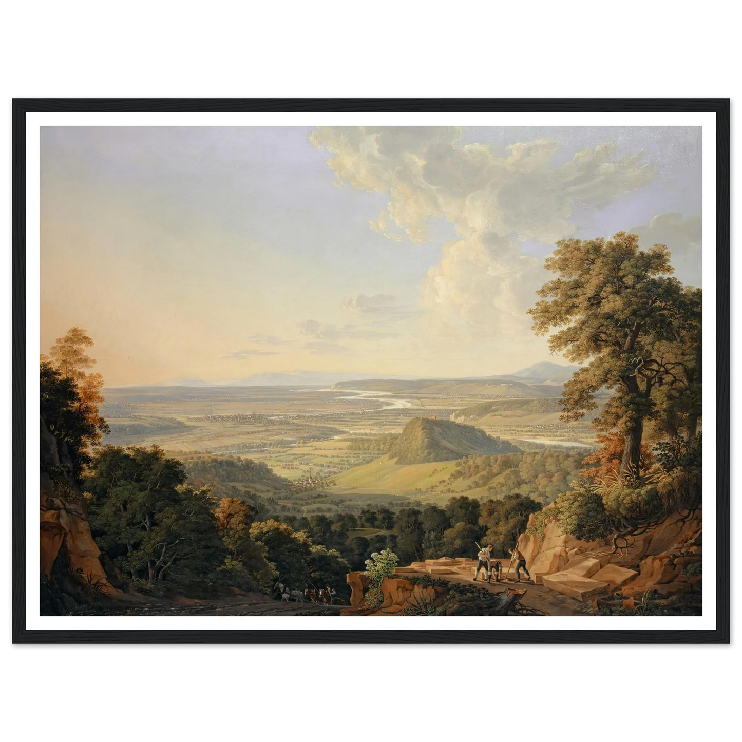 View from the Muttenz Quarry toward Basel (1811) Art Print | Peter Birmann-Quipham Collections