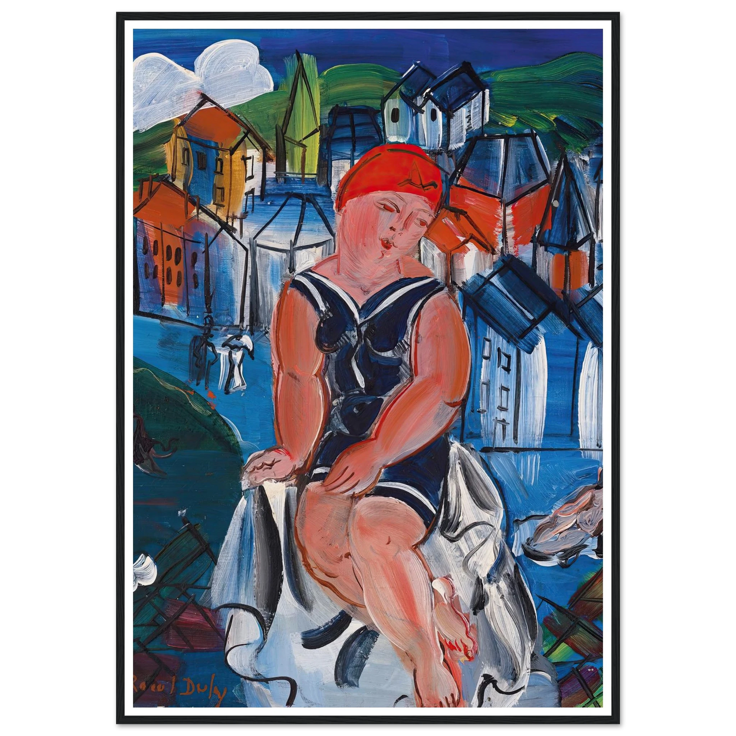 Petite baigneuse à Sainte-Adresse Art Print | Raoul Dufy-Quipham Collections