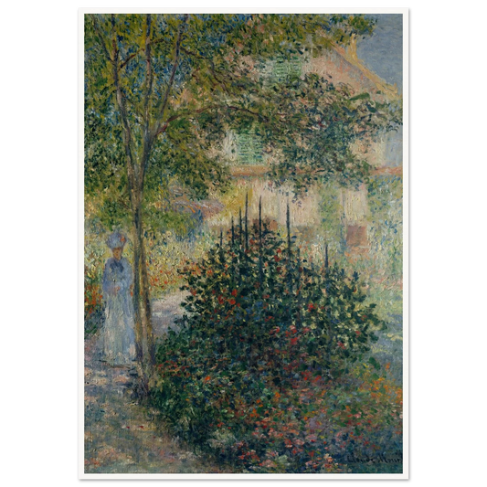 Camille Monet (1847–1879) in the Garden at Argenteuil (1876) Art Print | Claude Monet-Quipham Collections