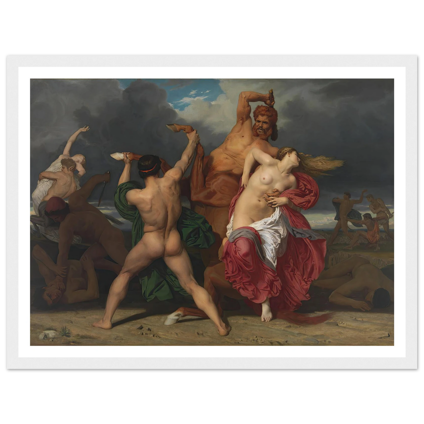 Battle Of The Centaurs And The Lapiths (1852) Art Print | William Bouguereau-Quipham Collections