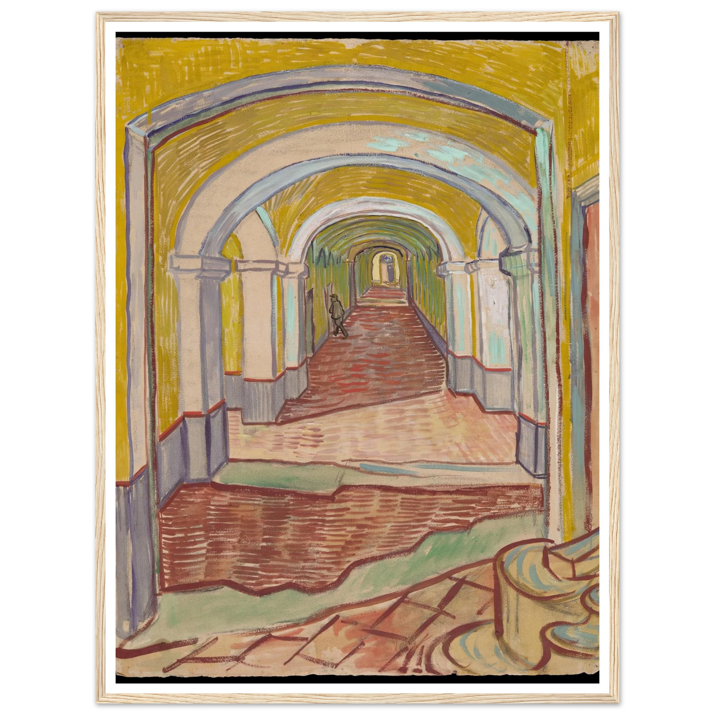 Corridor in the Asylum (1889) Art Print | Vincent van Gogh-Quipham Collections