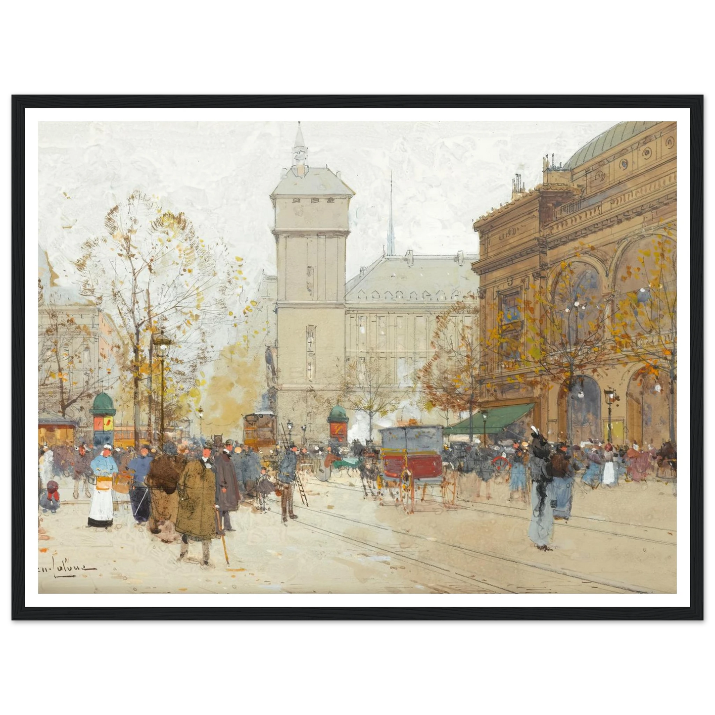 La Place Du Chatelet Art Print | Eugene Galien Laloue-Quipham Collections
