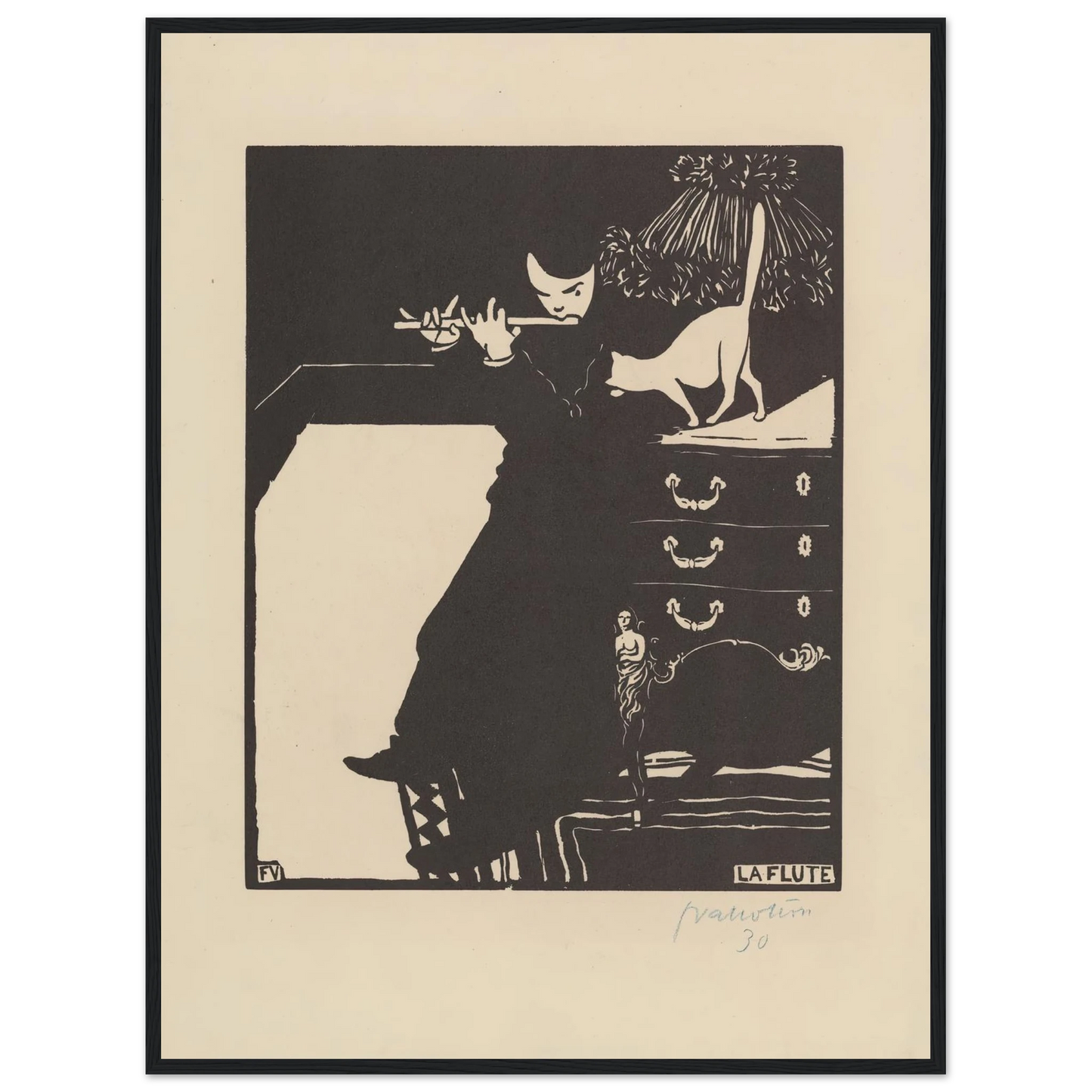 La flûte (1896) Art Print | Felix Vallotton-Quipham Collections
