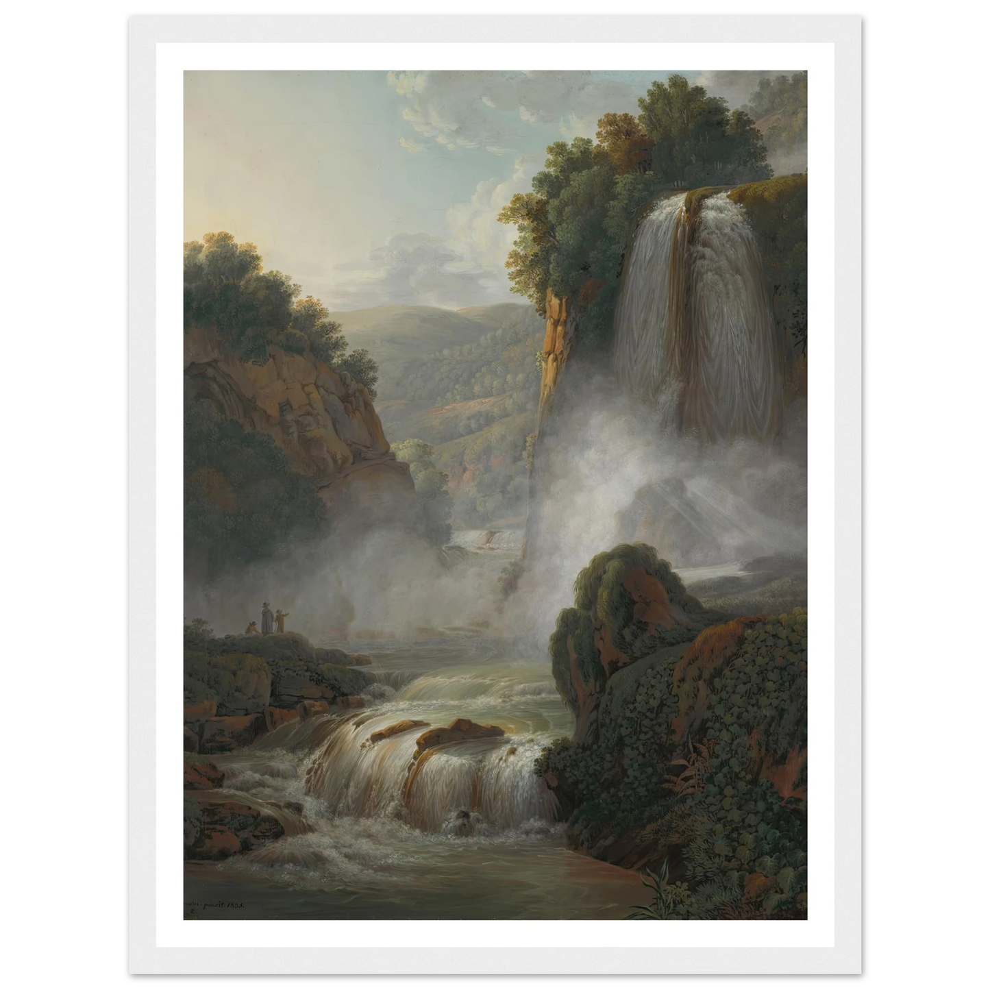 Waterfall near Tivoli (1805) Art Print | Peter Birmann-Quipham Collections
