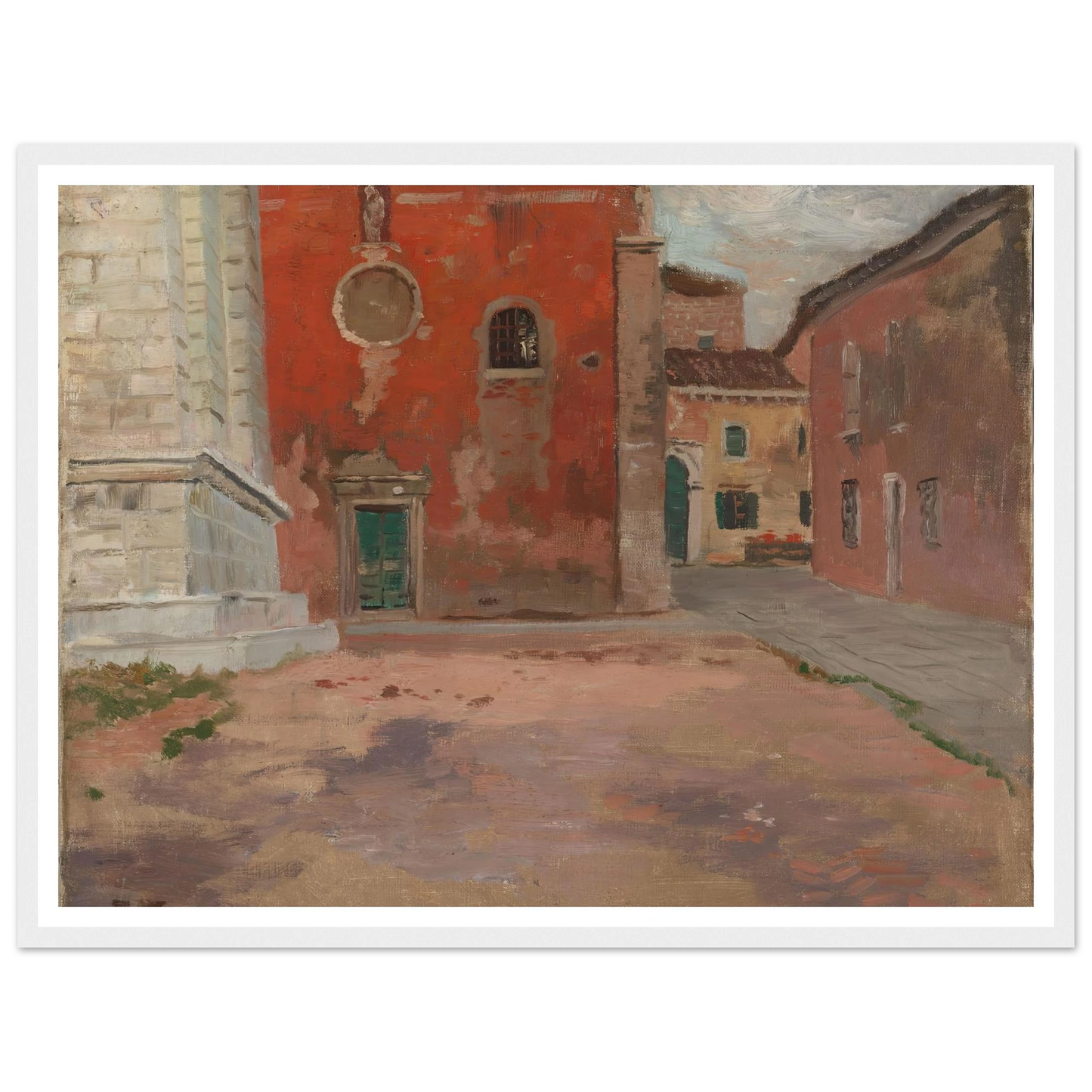 Red Church Wall in Venice (1894) Art Print | Frits Thaulow-Quipham Collections