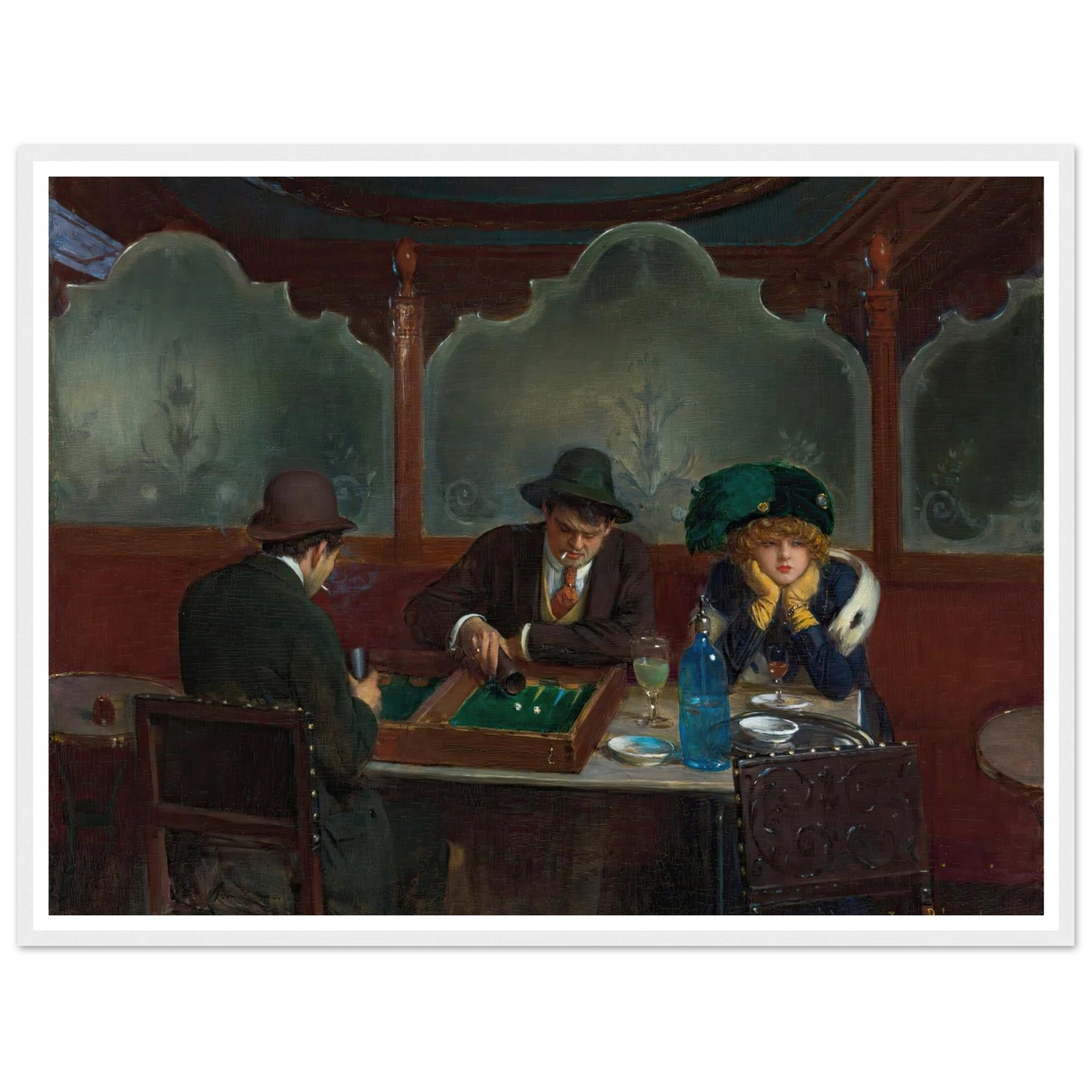 Les joueurs de jacquet backgammon Art Print | Jean Beraud-Quipham Collections