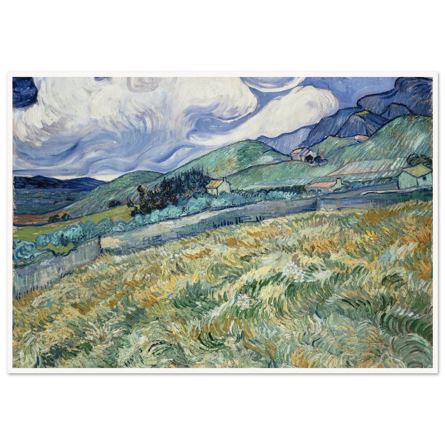 Landscape from Saint-Rémy (1889) Art Print | Vincent van Gogh-Quipham Collections