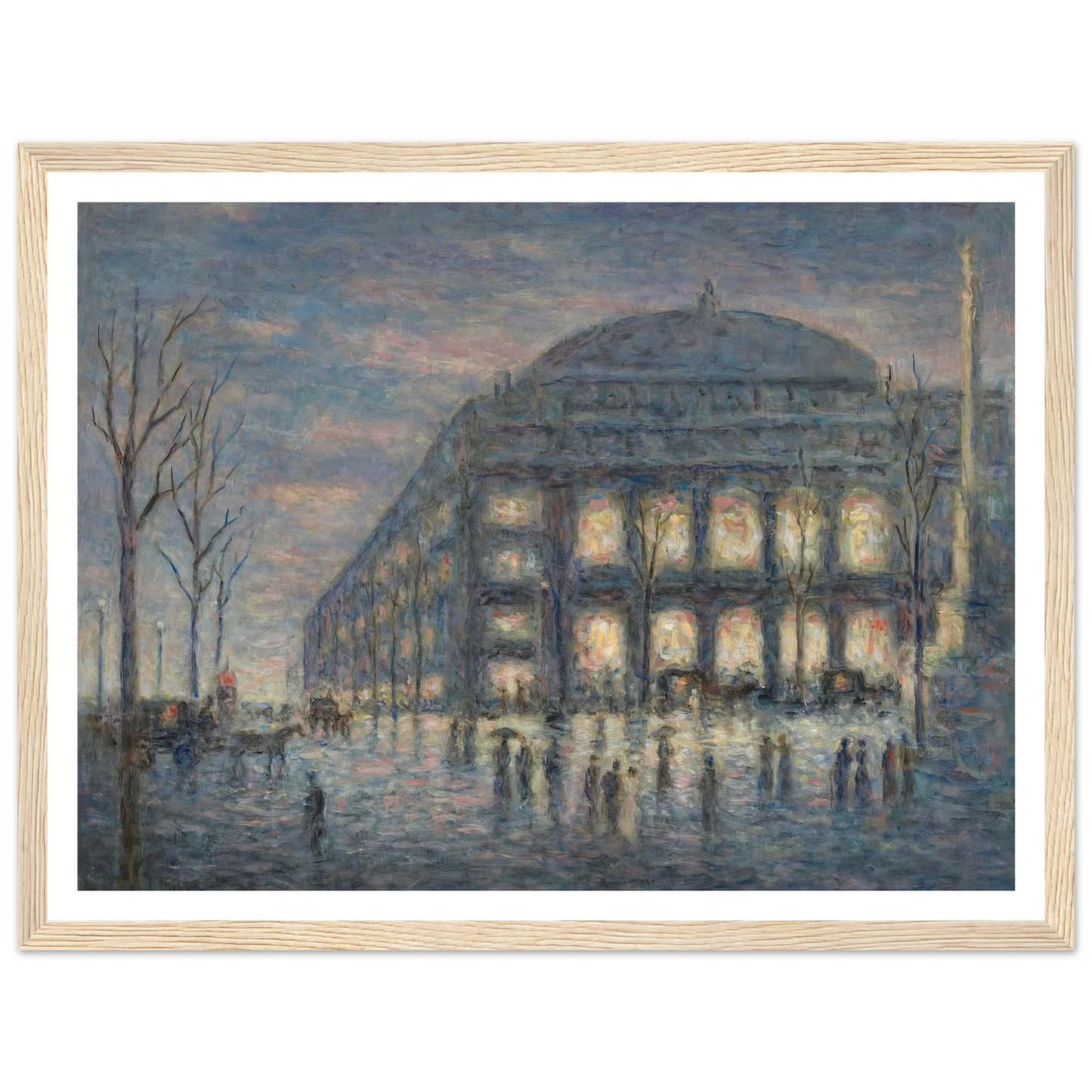Paris, la place du Théâtre du Châtelet (circa 1900) Art Print | Maximilien Luce-Quipham Collections